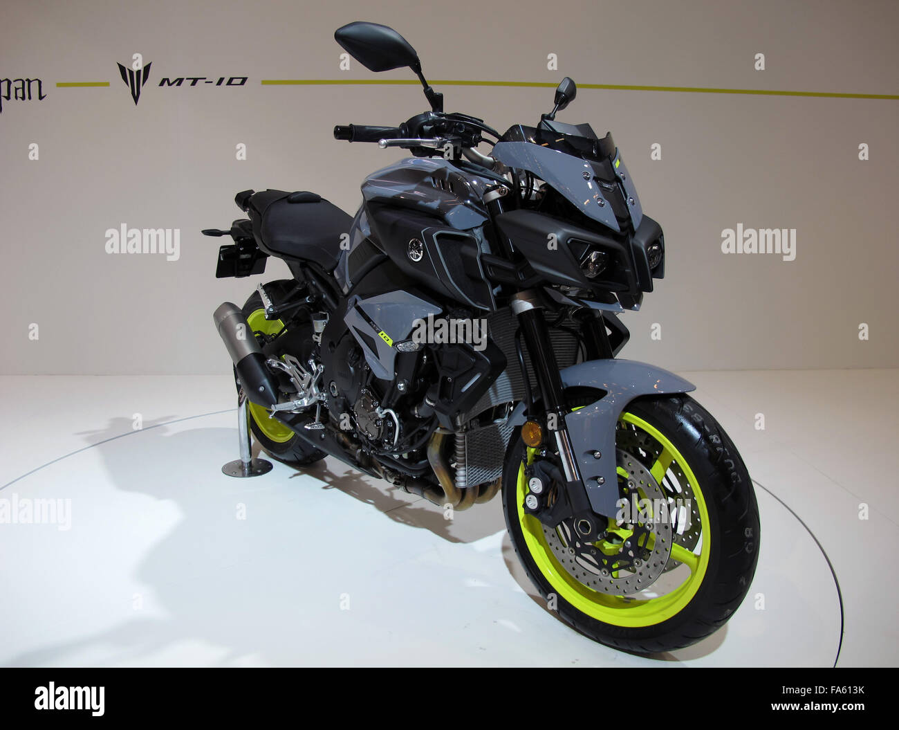 Yamaha, MT-10 Darkside von Japan, Paris Motorcycle Show, Frankreich Stockfoto