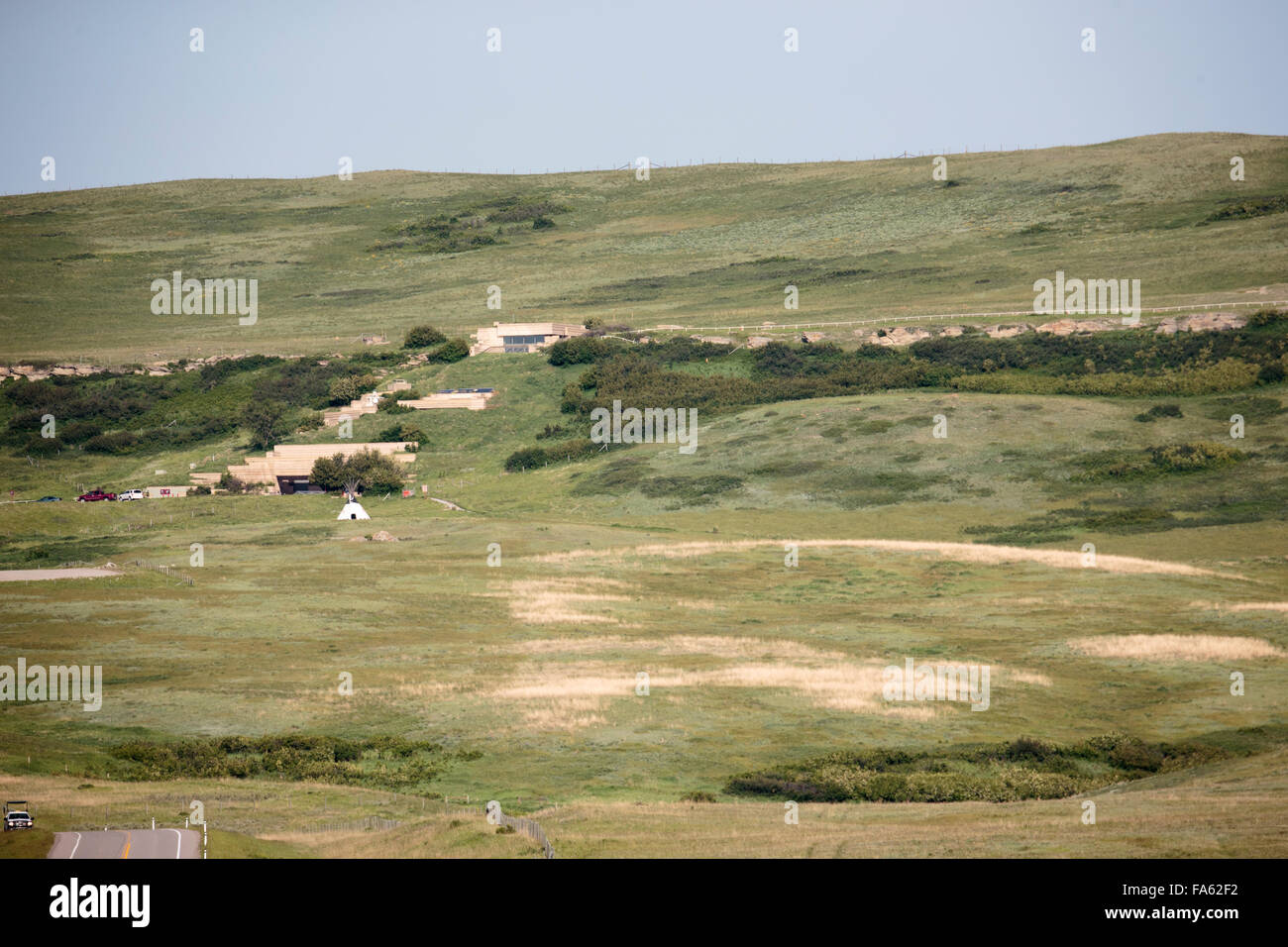 Kopf zertrümmert In Buffalo Jump, Alberta, Prärien, Kanada, Stockfoto