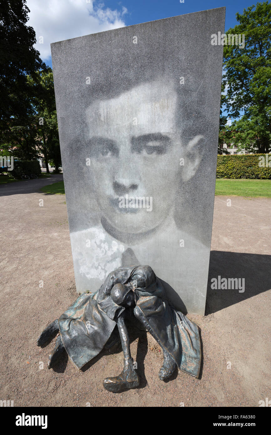 Raoul Wallenberg Denkmal, Haga District, Göteborg, West Gottland, Schweden, Europa Stockfoto