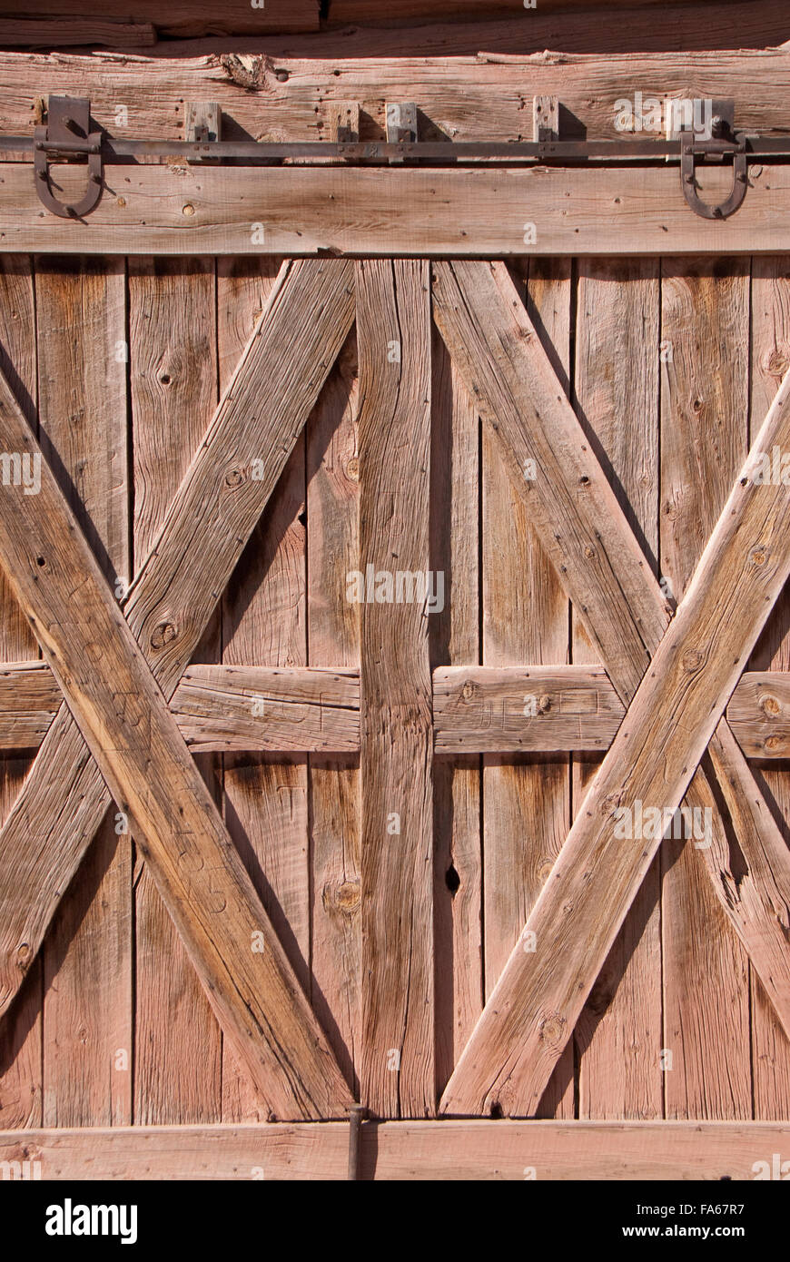 Hubbell Trading Post National Historic Site, Tür, Mietstall, Arizona, USA Stockfoto