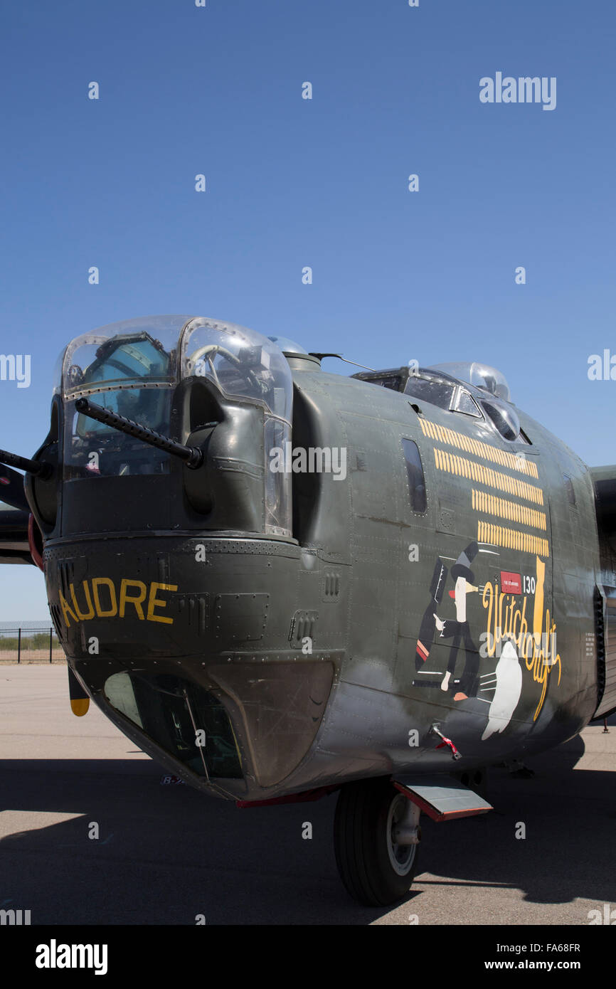 Marana Graduiertenkolleg Flughafen, Wings of Freedom Tour, Airshow, Consolidated B-24J Liberator, Arizona, USA Stockfoto