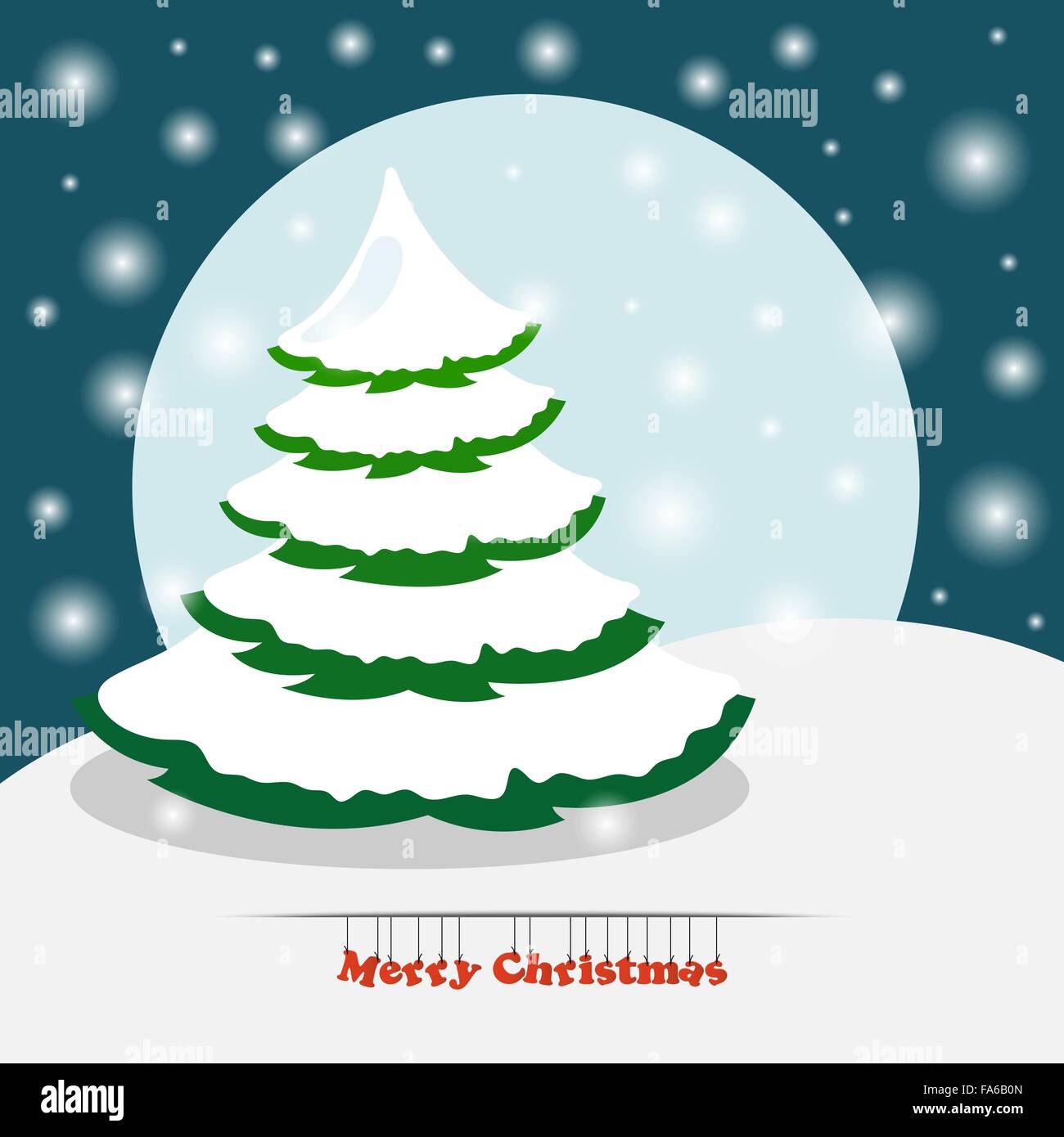 Abstrakte Winter Hintergrund mit Weihnachtsbaum beschneit für Ihr design Stock Vektor