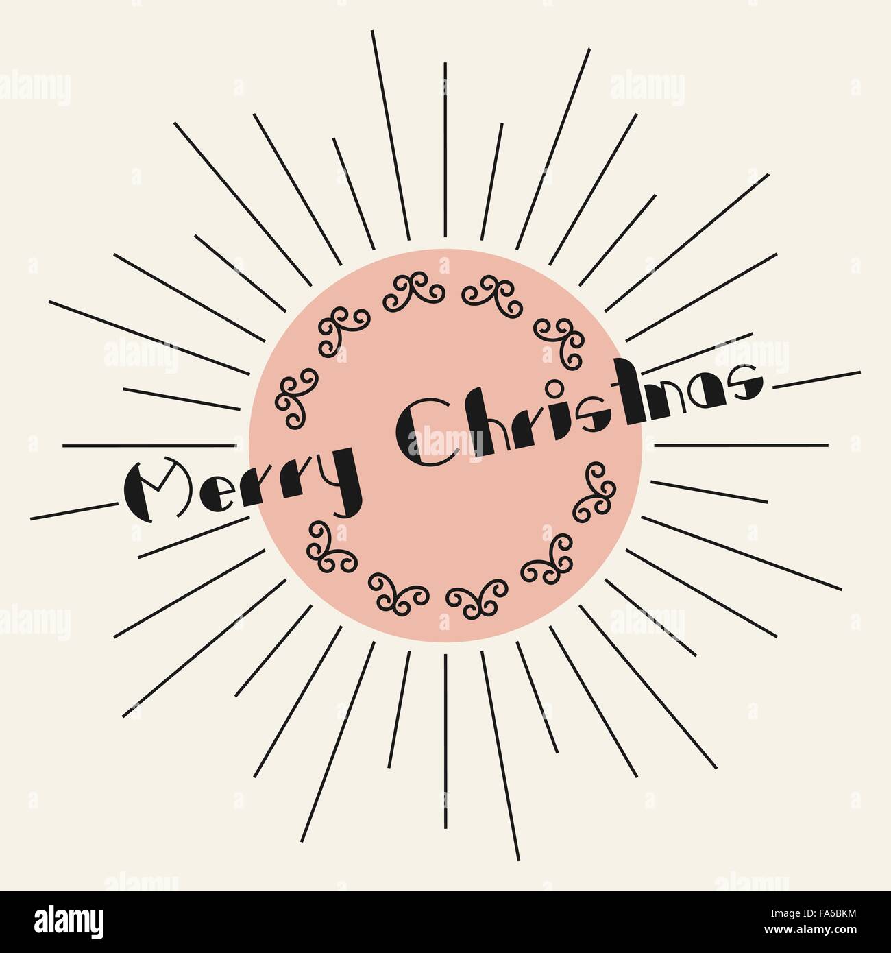 Frohe Weihnachten-Schriftzug für Ihre Grußkarte-design Stock Vektor