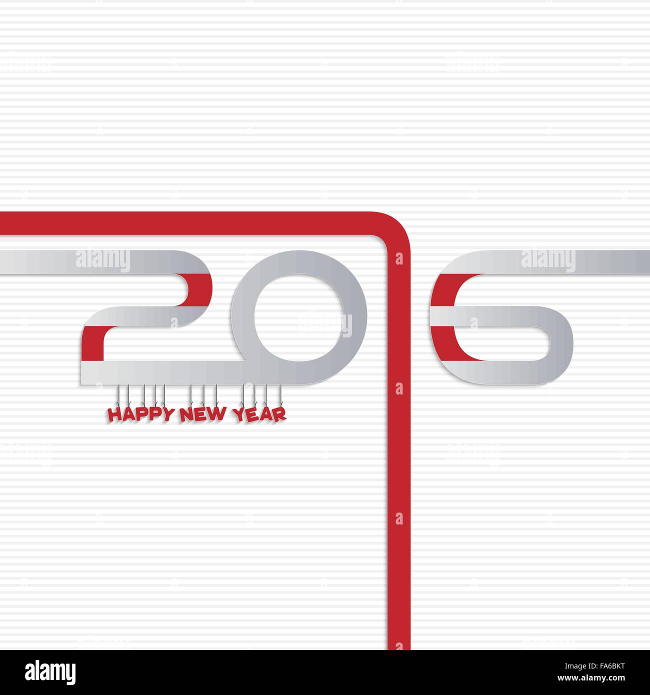 Frohes neues Jahr 2016 Grußkarte design Stock Vektor