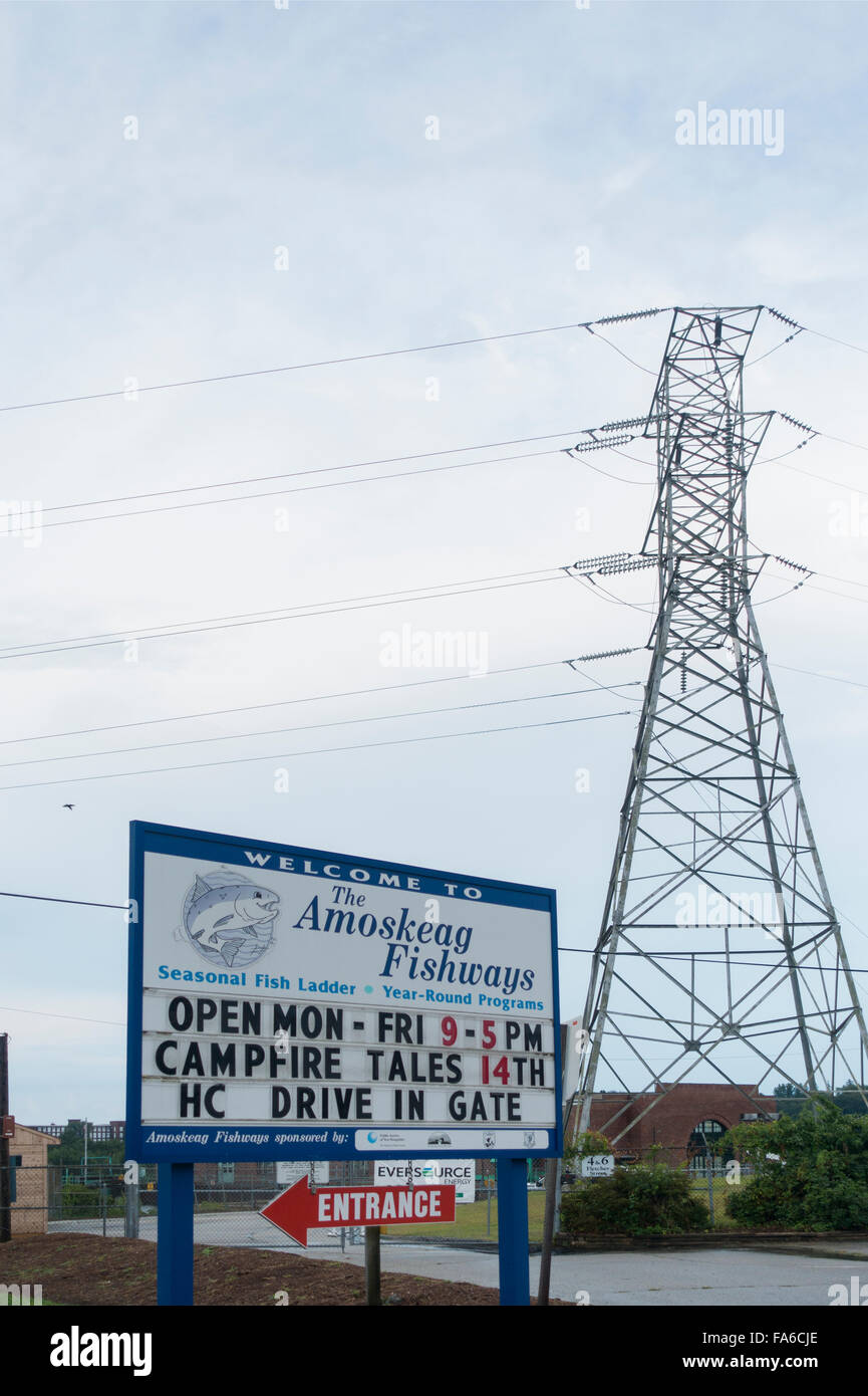 Amoskeag Fishways learning center Manchester New Hampshire Stockfoto