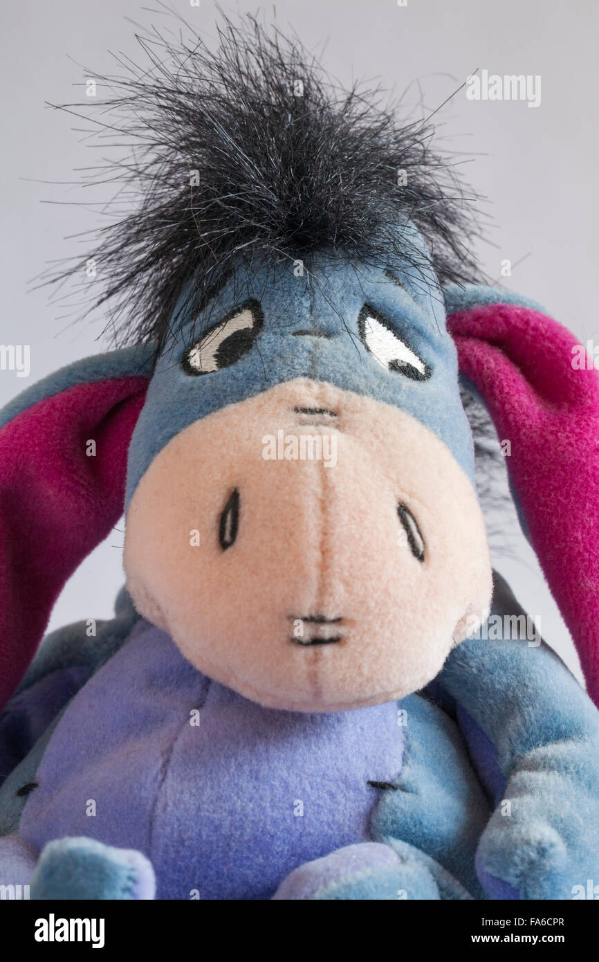 Kuscheliges Stofftier Eeyore von Winnie The Pooh Stockfoto