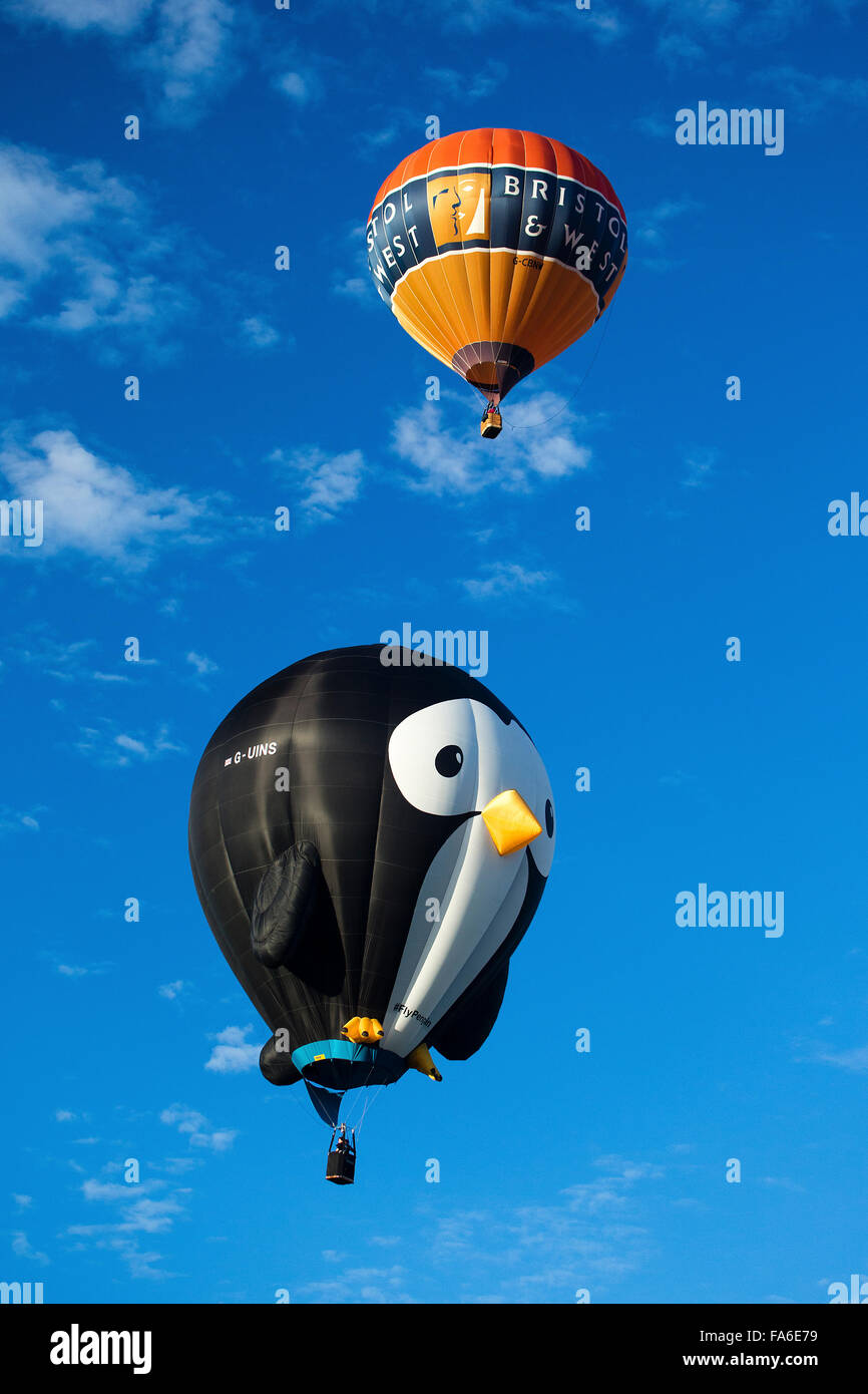 Heißluftballons in Bristol International Hot Air Balloon Fiesta 2015 Stockfoto