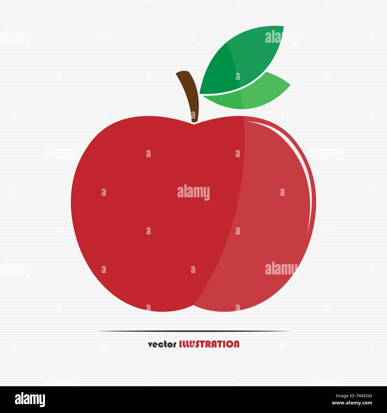 Abstrakten roter Apfel mit grünen Blätter Web-Symbol für Ihr design Stock Vektor