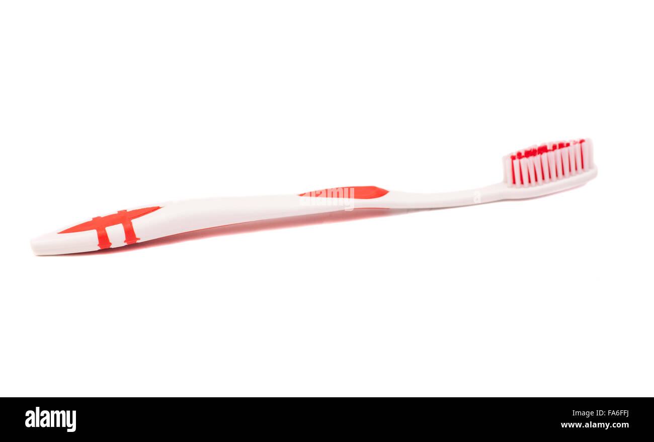 Zahnbürste isoliert auf weißem Hintergrund Stockfoto