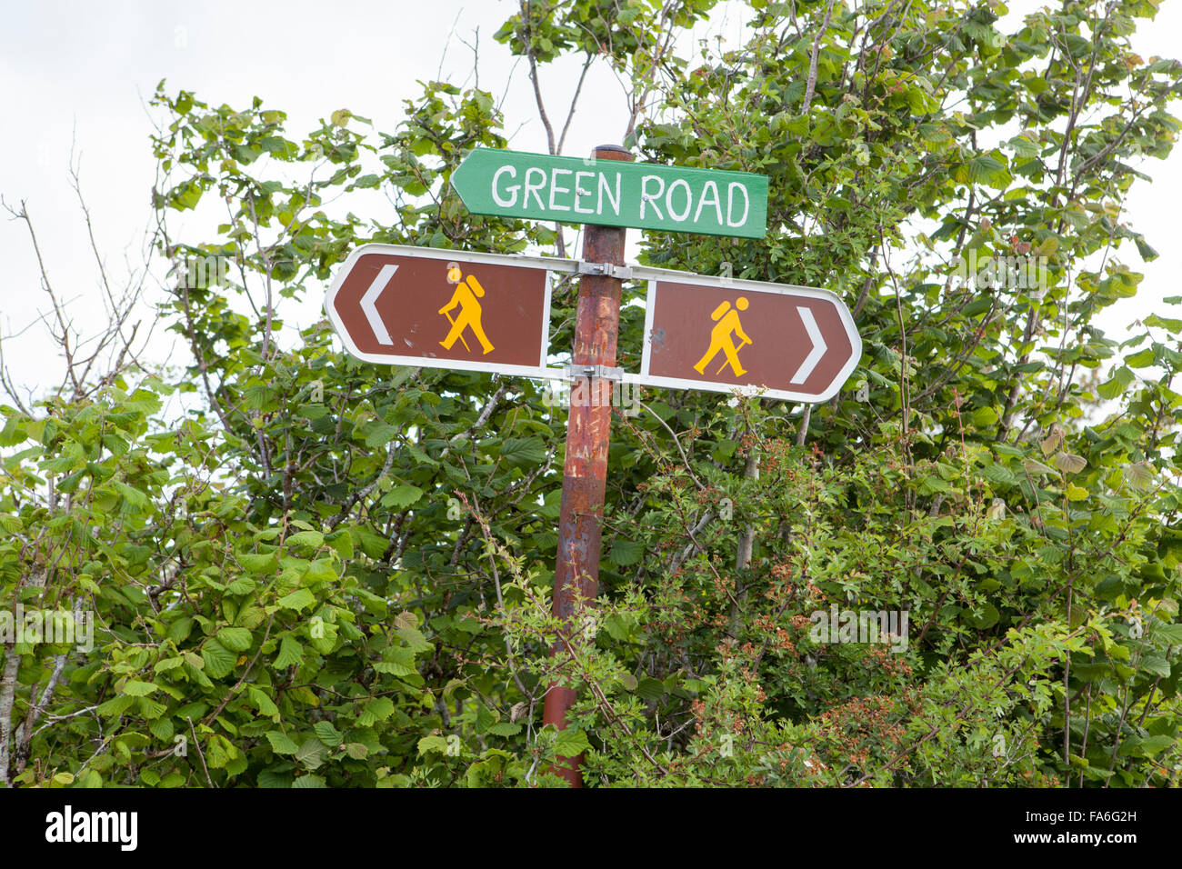 Die grüne Straße in Mullaghmore Kreuzung - der Burren, Irland Stockfoto