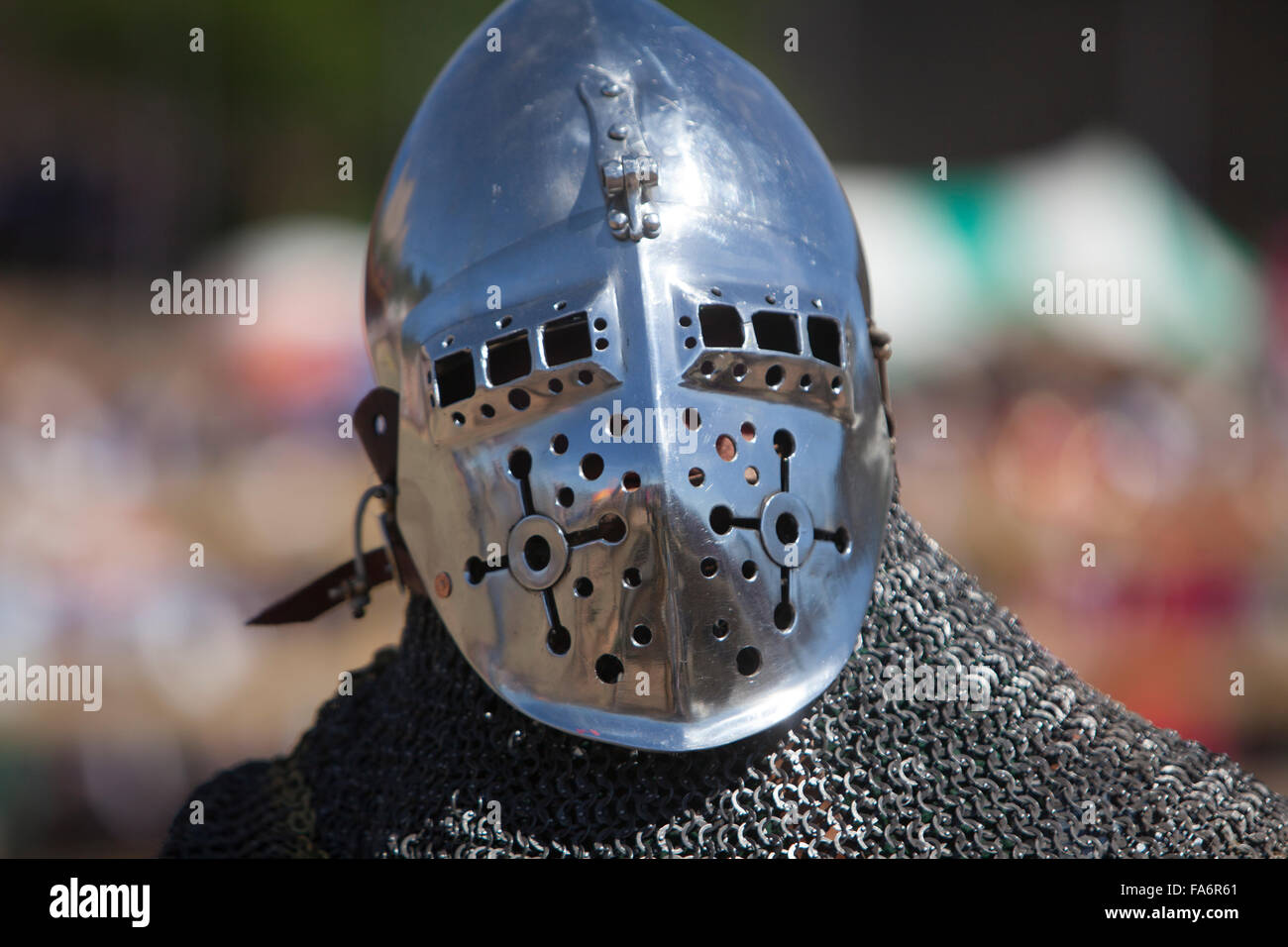 Mittelalterliche Rüstung für den Kampf im Mittelalter Stockfoto