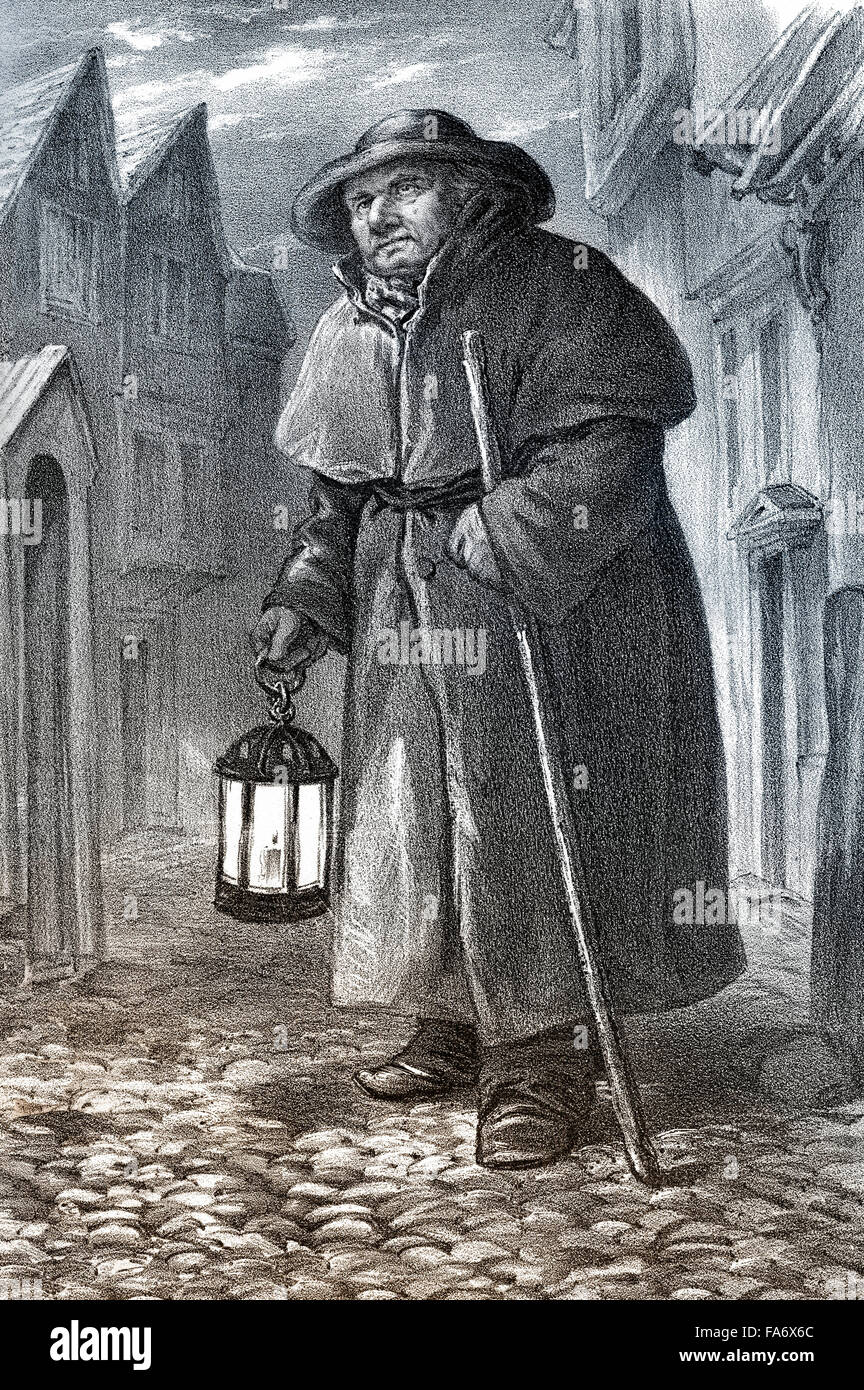 London Wächter (Charlie), 18. Jahrhundert, Stockfoto