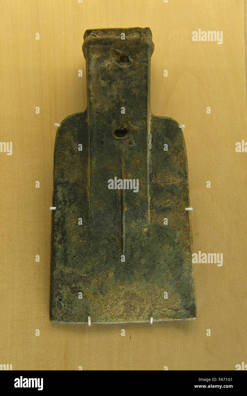 Spaten Sie Geld. Shang und Zhou Dynastien c1600-256BC. Shanghai Museum. Stockfoto