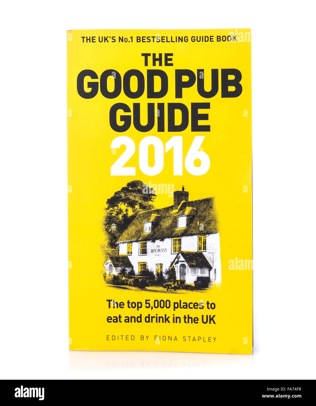 2016 die guten Pub Guide auf weißem Hintergrund Stockfoto