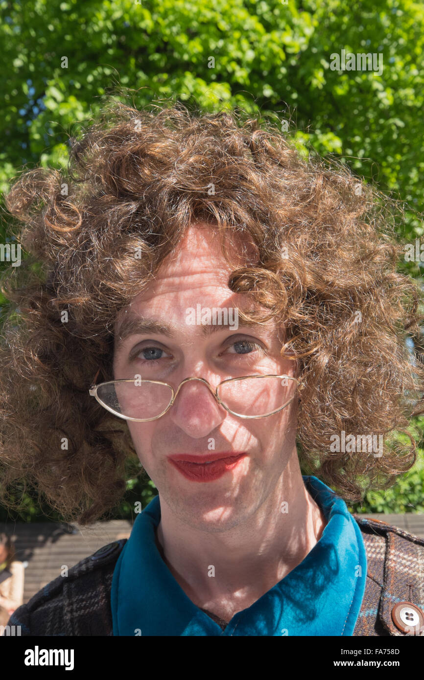 Straßenkünstler auf Brighton Fringe Festival im Jahr 2015 Stockfoto