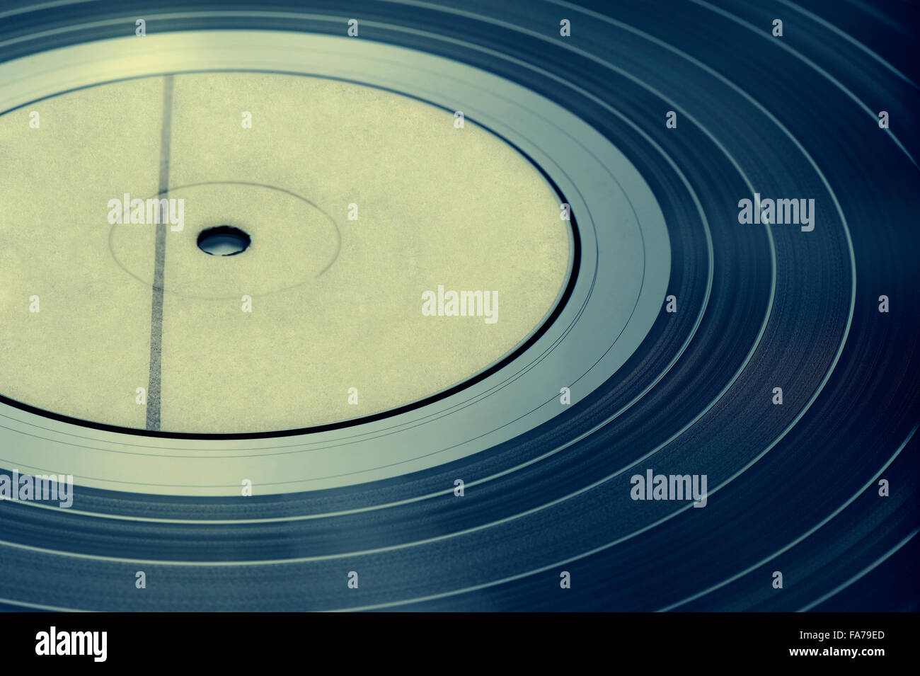 Detail Vinyl Record, Jahrgang Tonen, flachen DOF Stockfoto