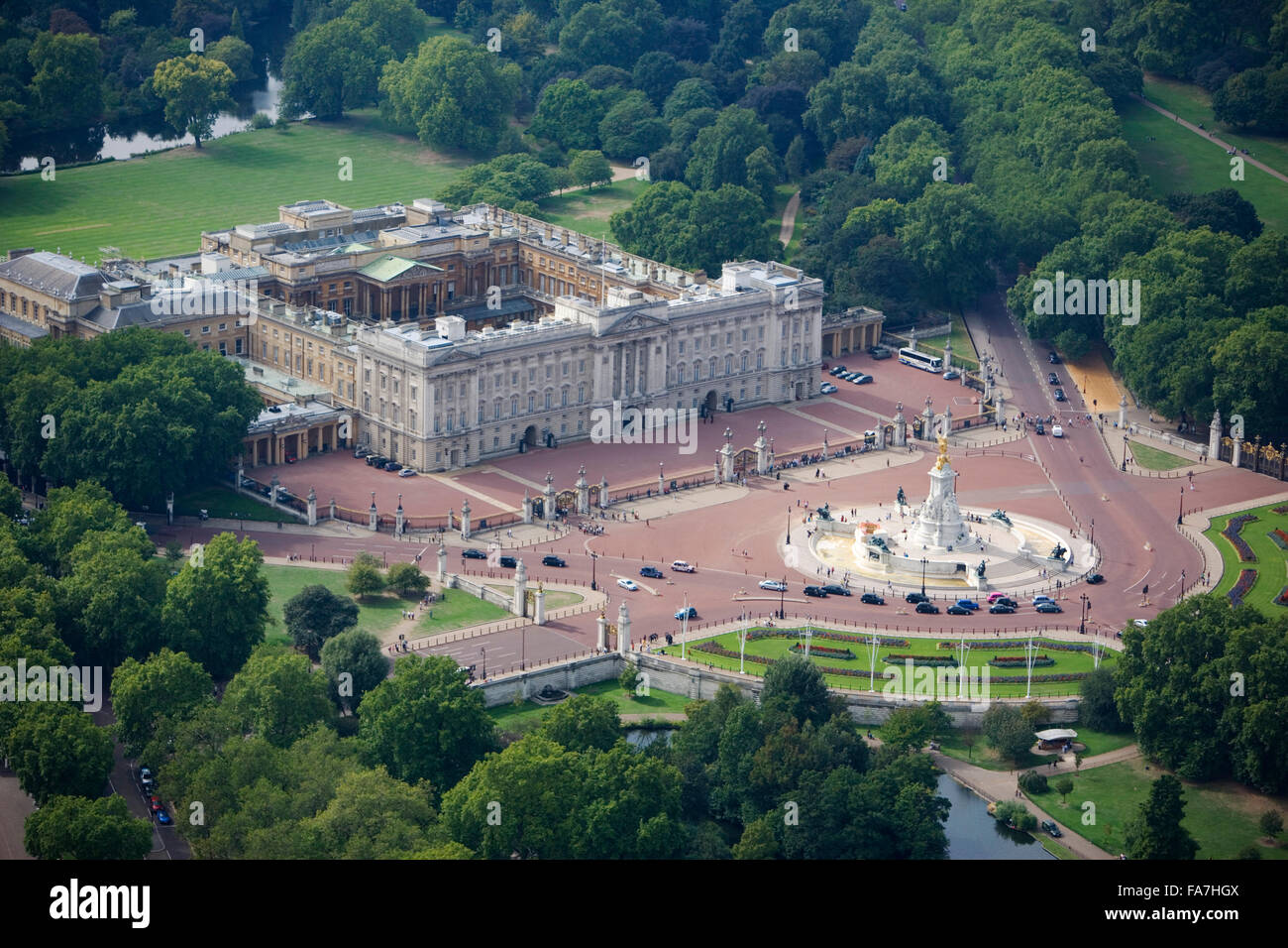 Eine luftaufnahme des buckingham palace -Fotos und -Bildmaterial