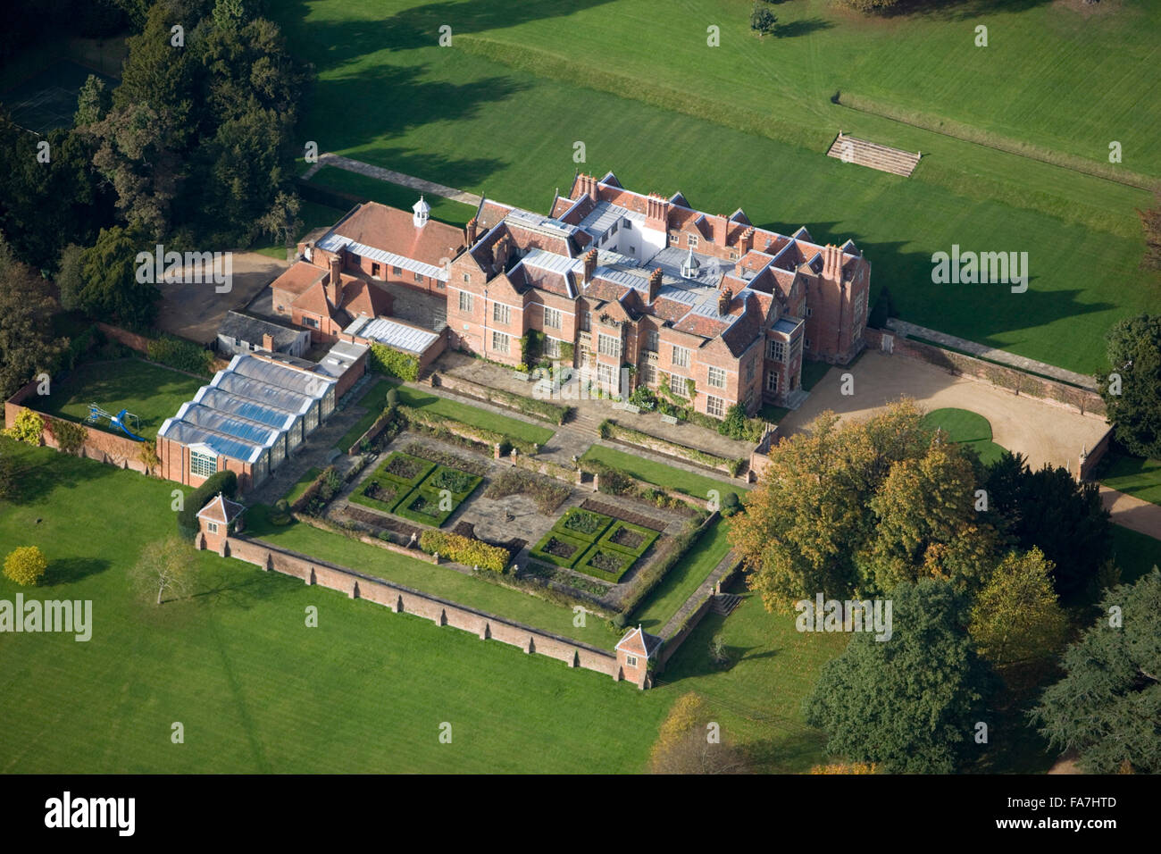 CHEQUERS Buckinghamshire. Luftaufnahme. Tudor Herrenhaus ist der offizielle Landsitz der britischen Premierminister seit 1921. Stockfoto