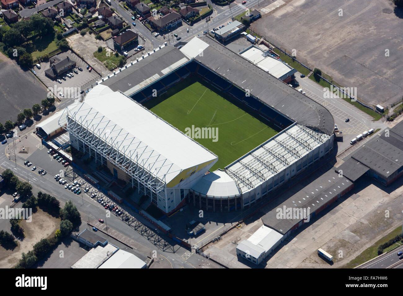 Elland Road Stadion Leeds Luftaufnahme Haus Von Leeds United Football Club Fotografiert Im August 2007 Stockfotografie Alamy
