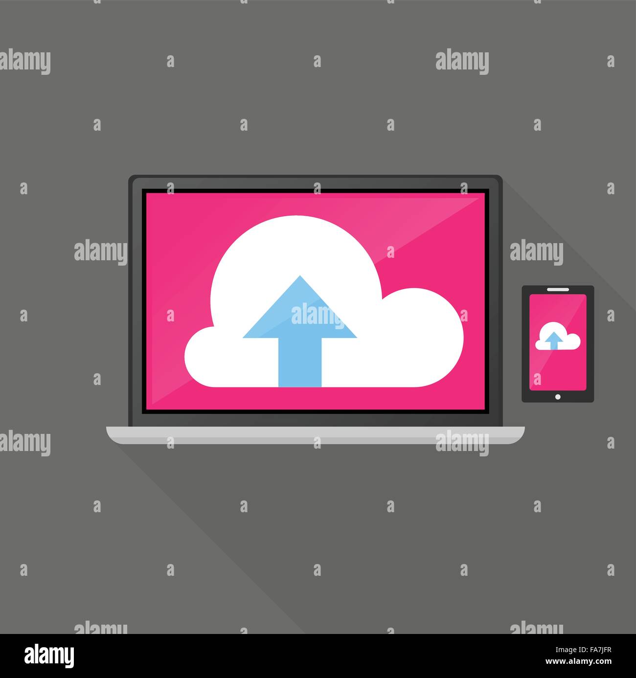 Computer-Daten-Cloud-Konzept-Symbol Stock Vektor
