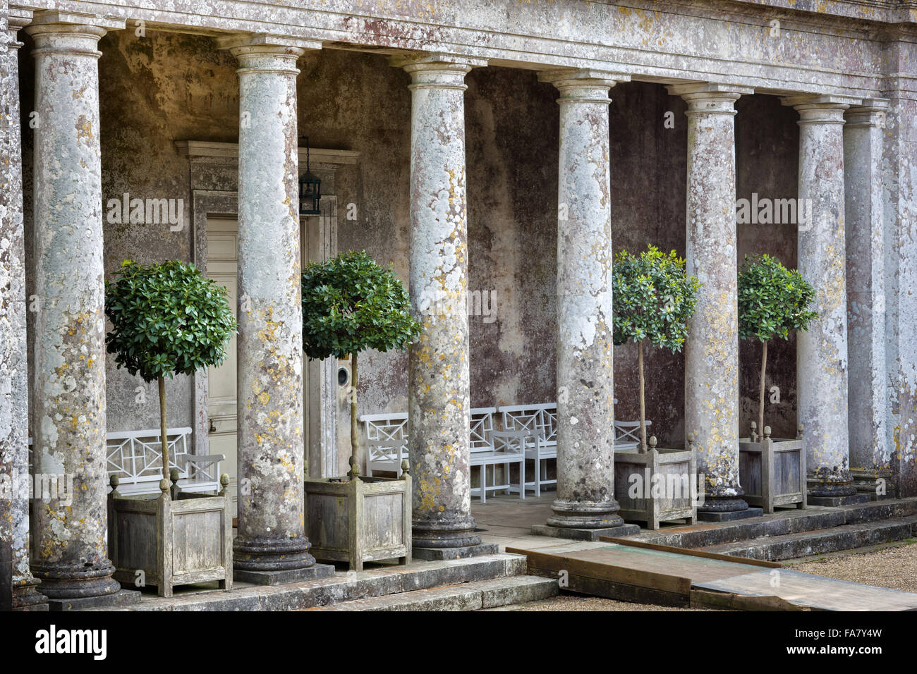 Nordfassade des Hauses in Uppark House and Garden, West Sussex. Stockfoto