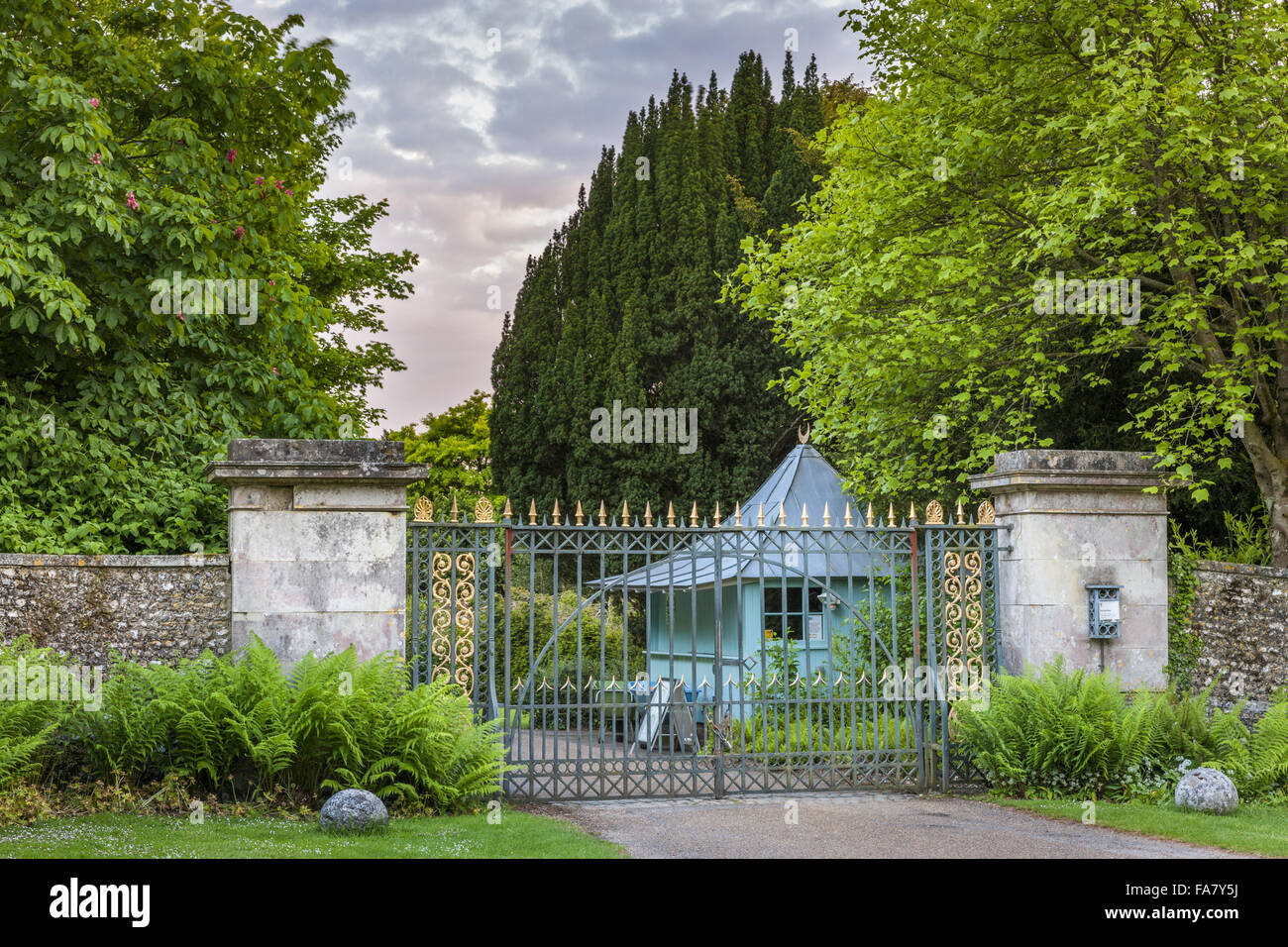 Neuen Nordeingang, Uppark, durch Humphry Repton c1810 in Uppark House and Garden, West Sussex. Stockfoto