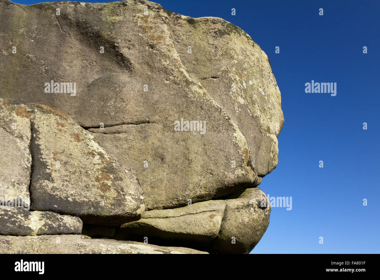 Rock on Stanton Moor Edge in White Peak Derbyshire Stockfoto