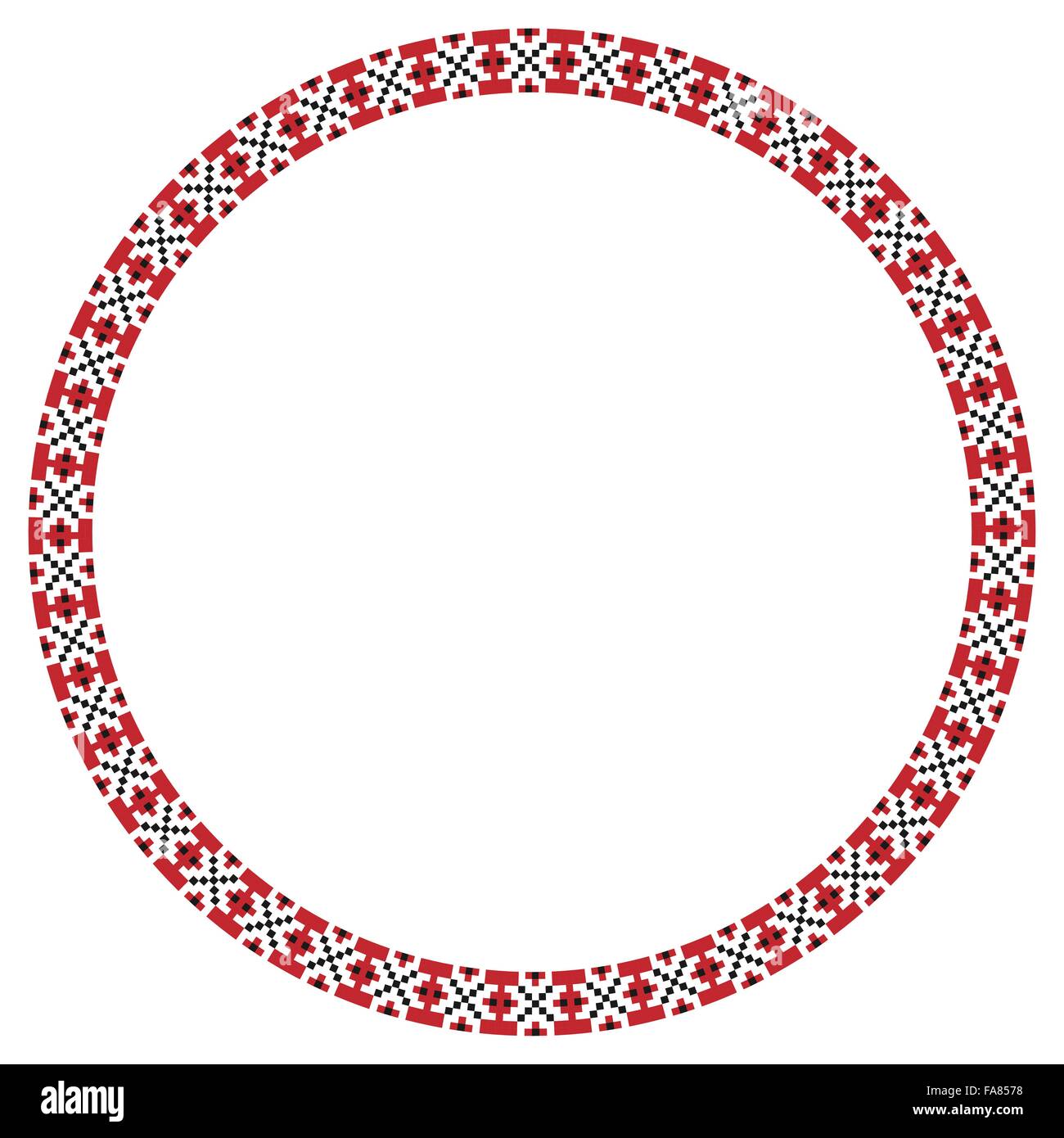 Vektor-Illustration der traditionellen slawischen Runde gestickte Muster Stock Vektor