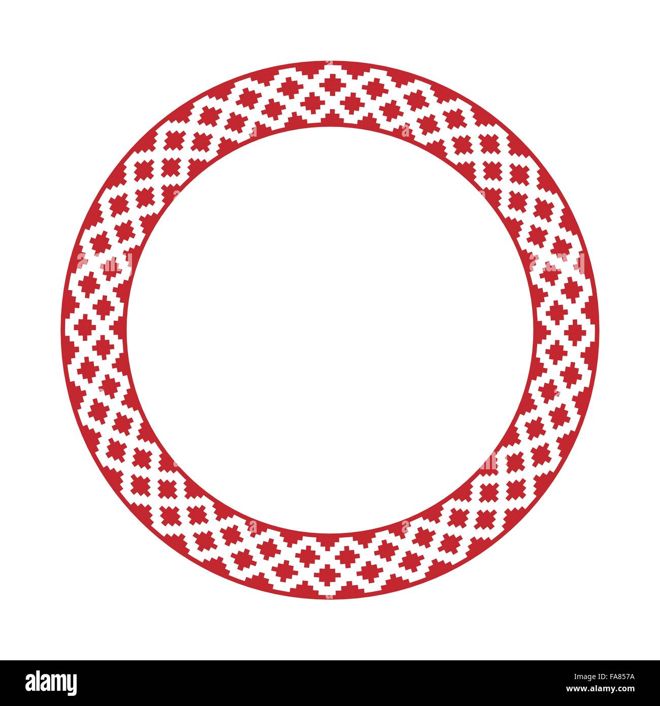 Vektor-Illustration der traditionellen slawischen Runde gestickte Muster Stock Vektor