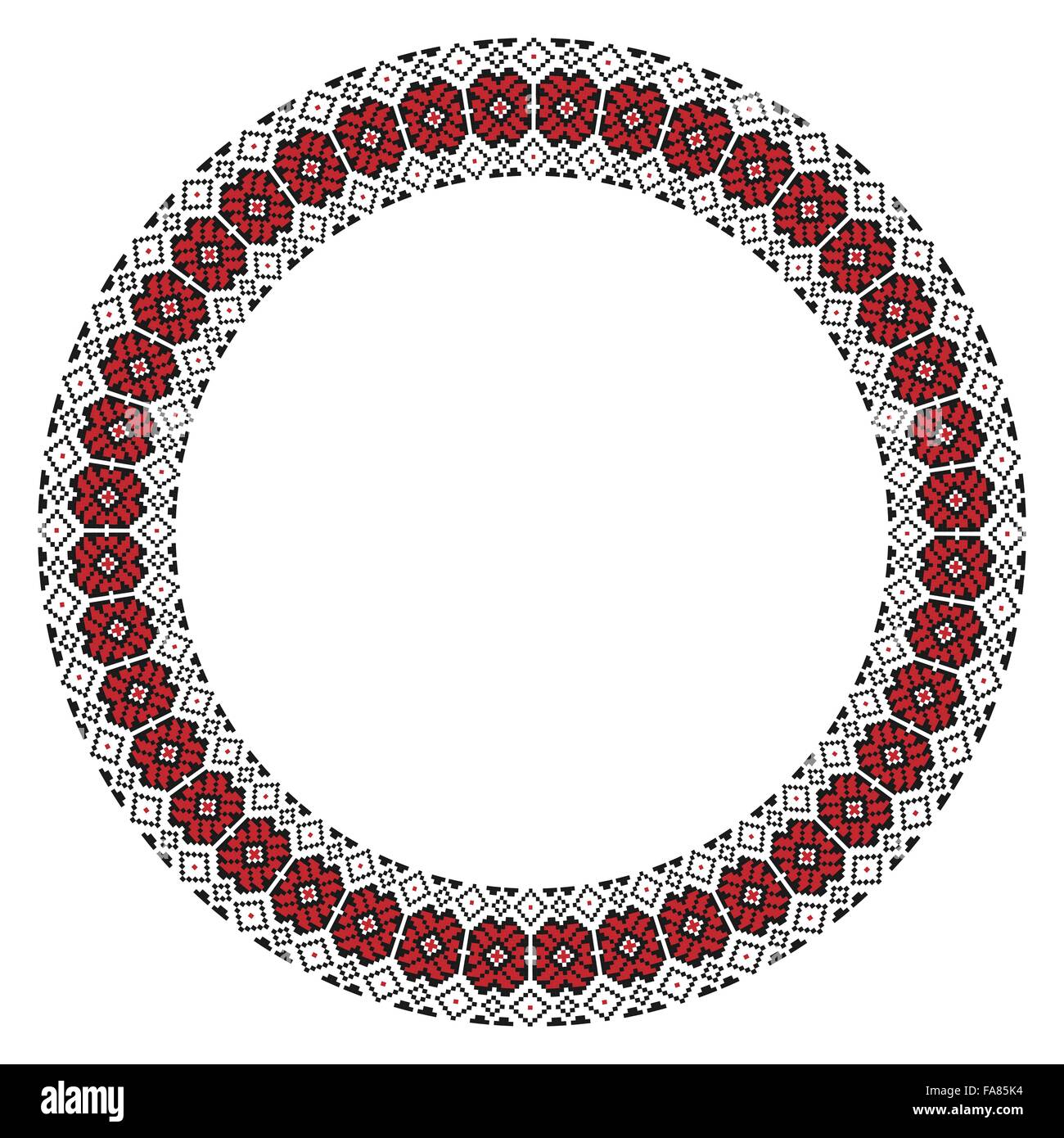 Vektor-Illustration der traditionellen slawischen Runde gestickte Muster für Ihr design Stock Vektor