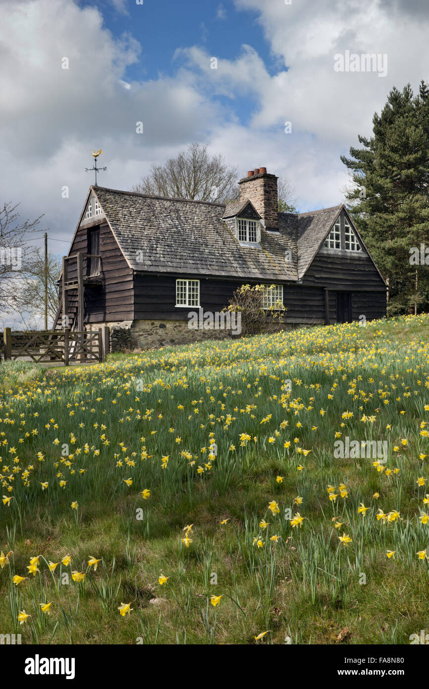 Die Stallungen in Stoneywell, Leicestershire. Stoneywell ist ein Kunsthandwerk im Jahre 1898 von lokal geborenen Architekten Ernest Gimson entworfen. Stockfoto