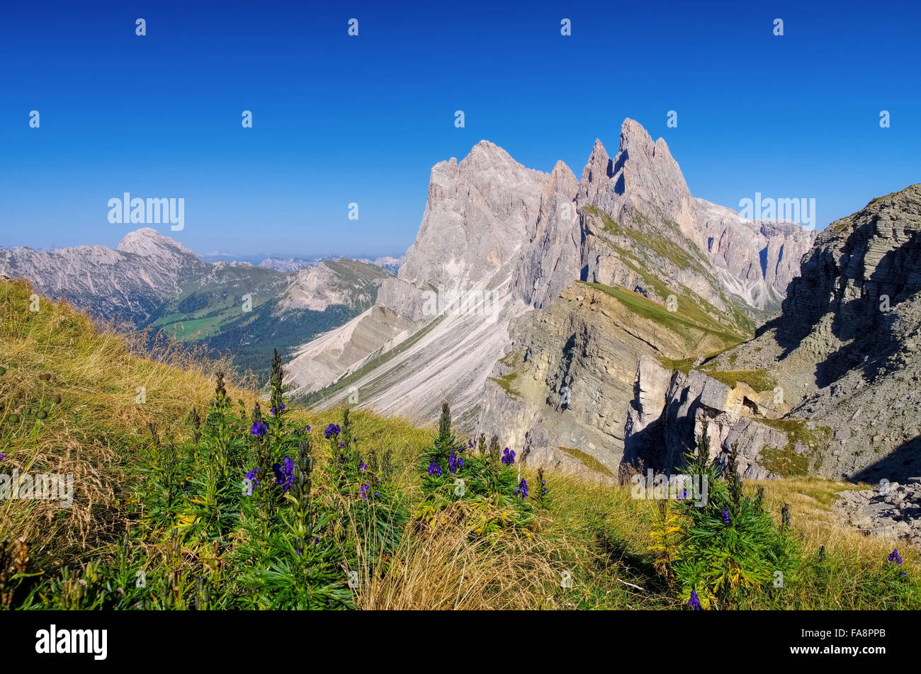 Geislergruppe - Gruppo Delle Geisler 02 Stockfoto