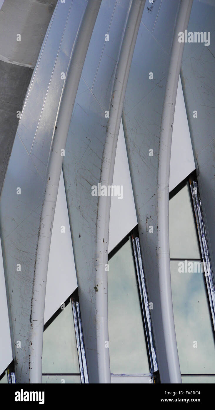 Architekturdetail des World Trade Center Transportation Hub neben das 9/11 Memorial in Manhattan Stockfoto
