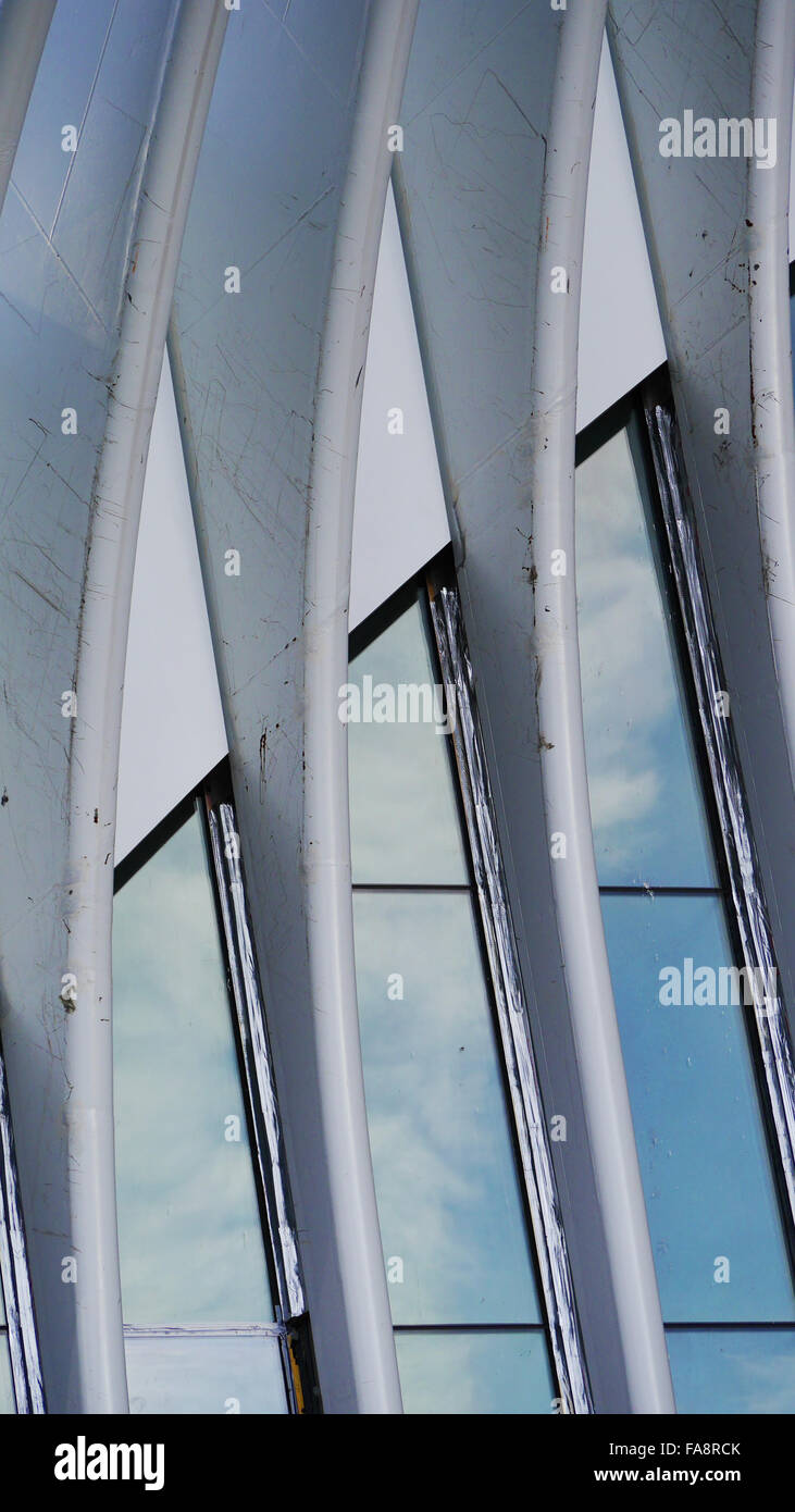Architekturdetail des World Trade Center Transportation Hub neben das 9/11 Memorial in Manhattan Stockfoto