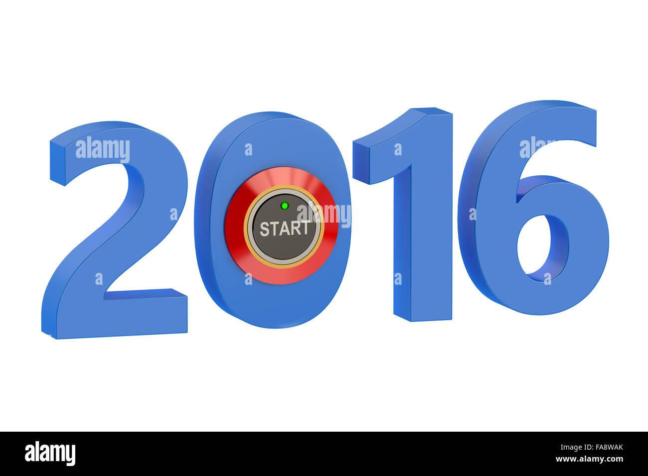 Start ins neue Jahr 2016 Konzept Stockfoto