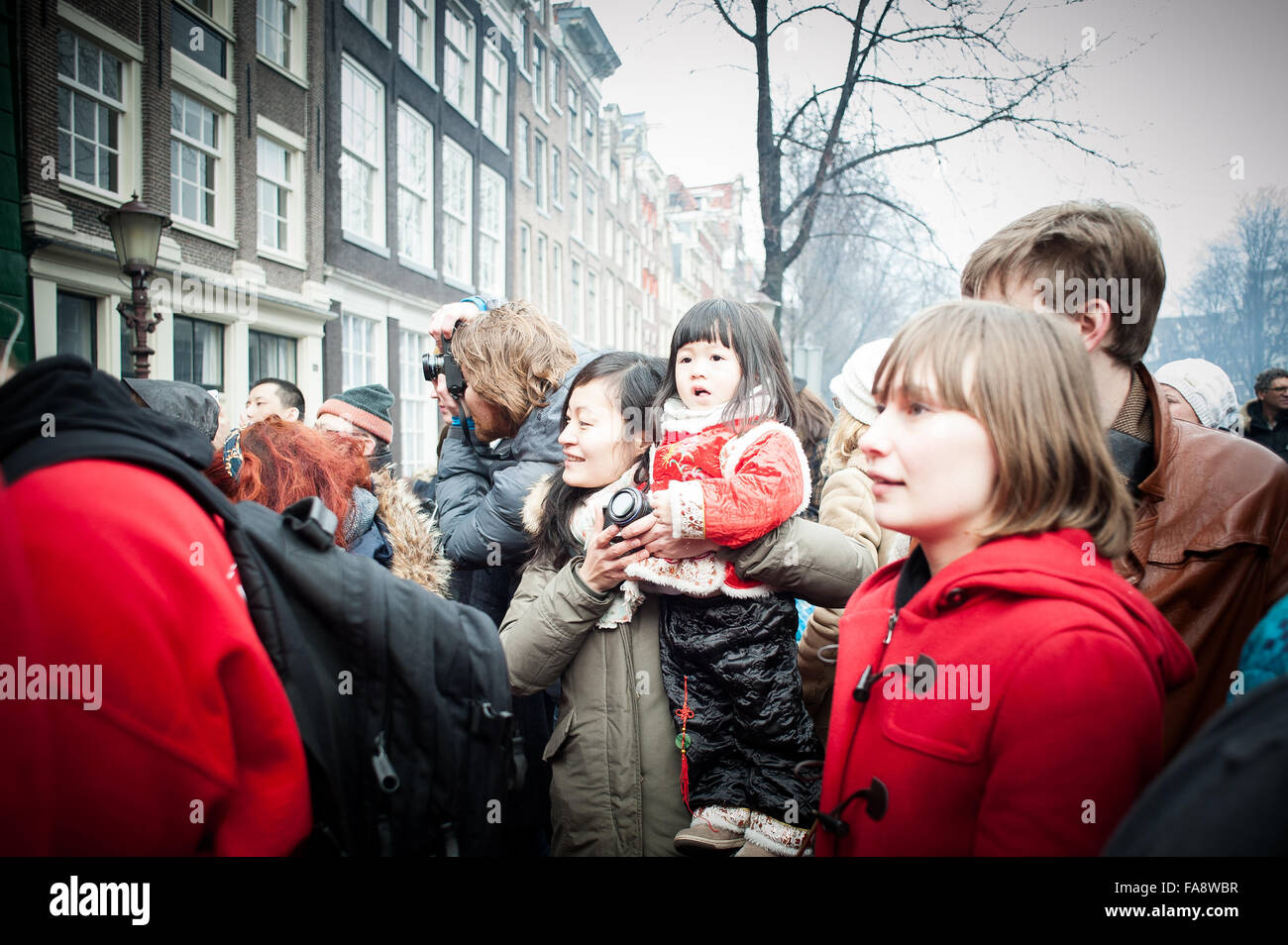 Amsterdam, Niederlande. 21 Feb, 2015. Feier des Chinese New Year in Amsterdam. Credit: Romy Arroyo Fernandez/Alamy Leben Nachrichten. Stockfoto