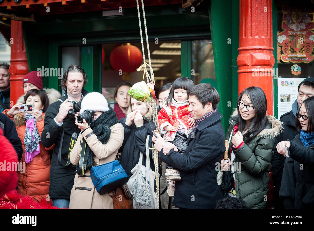 Amsterdam, Niederlande. 21 Feb, 2015. Feier des Chinese New Year in Amsterdam. Credit: Romy Arroyo Fernandez/Alamy Leben Nachrichten. Stockfoto