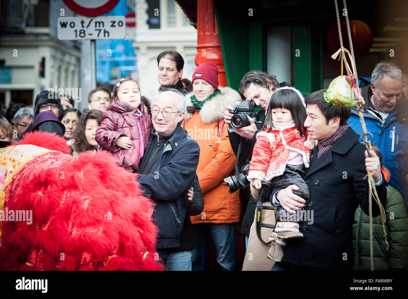 Amsterdam, Niederlande. 21 Feb, 2015. Feier des Chinese New Year in Amsterdam. Credit: Romy Arroyo Fernandez/Alamy Leben Nachrichten. Stockfoto