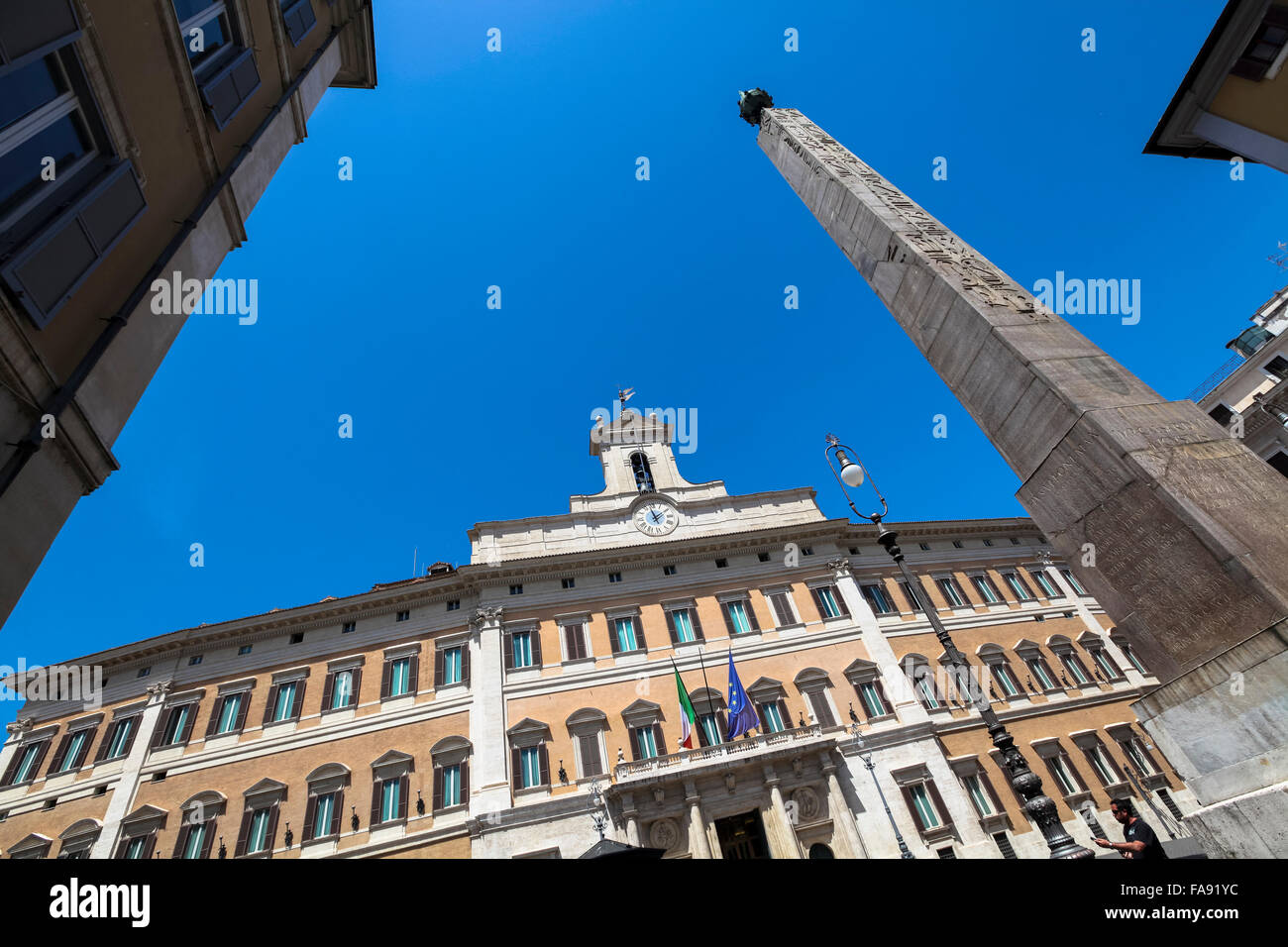 Kamera dei wo - italienische Parlament in Piazza di Montecitorio, Rom Stockfoto