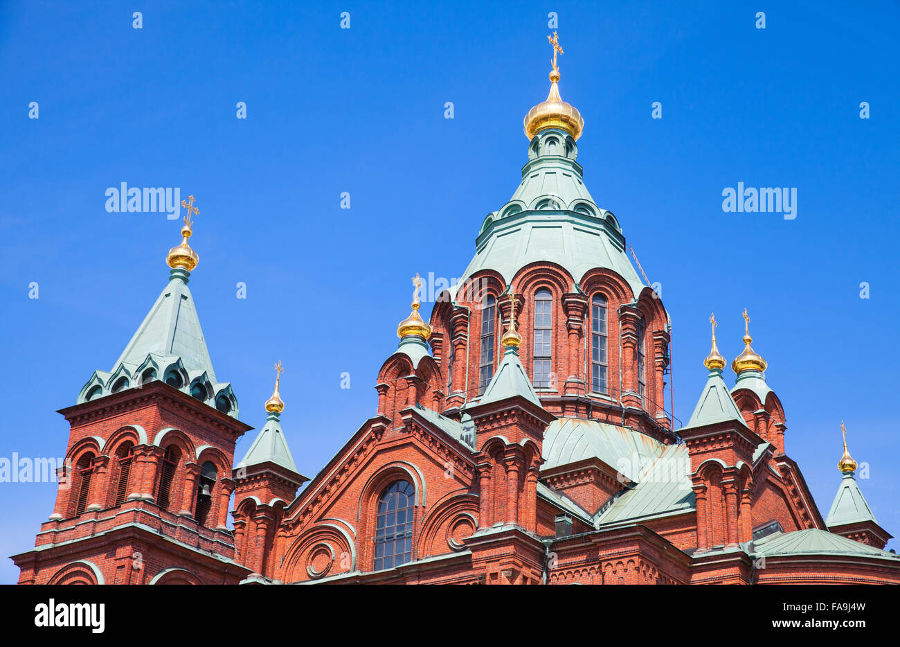 Uspenski-Kathedrale ist eine östlich-orthodoxen Kathedrale in Helsinki, Finnland, 1862-1868 erbaut wurde Stockfoto