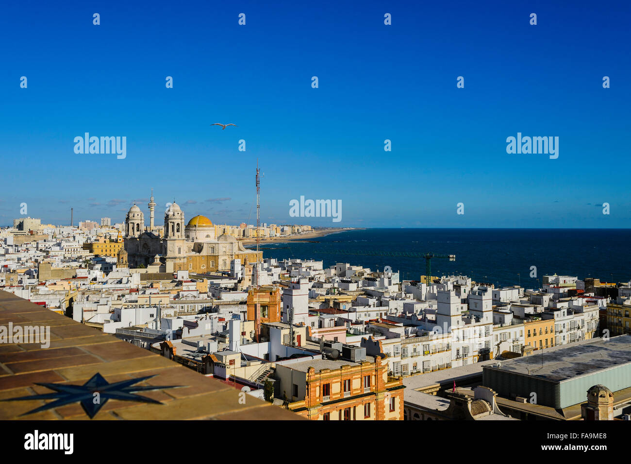 Tavira Tower Blick in Cadiz Stockfoto
