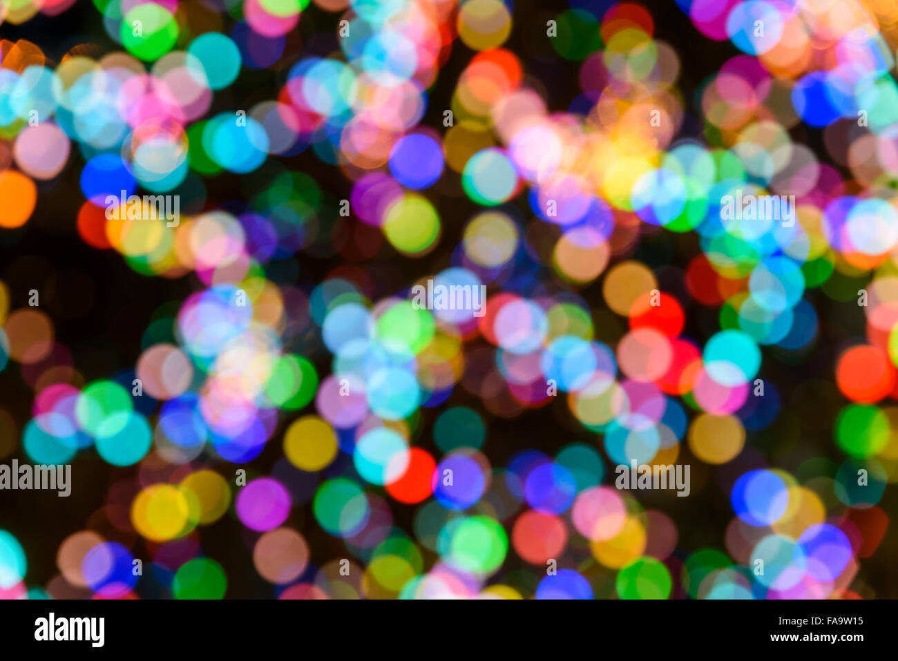 Verschwommene Weihnachtsbaum Lichter Hintergrund Stockfoto