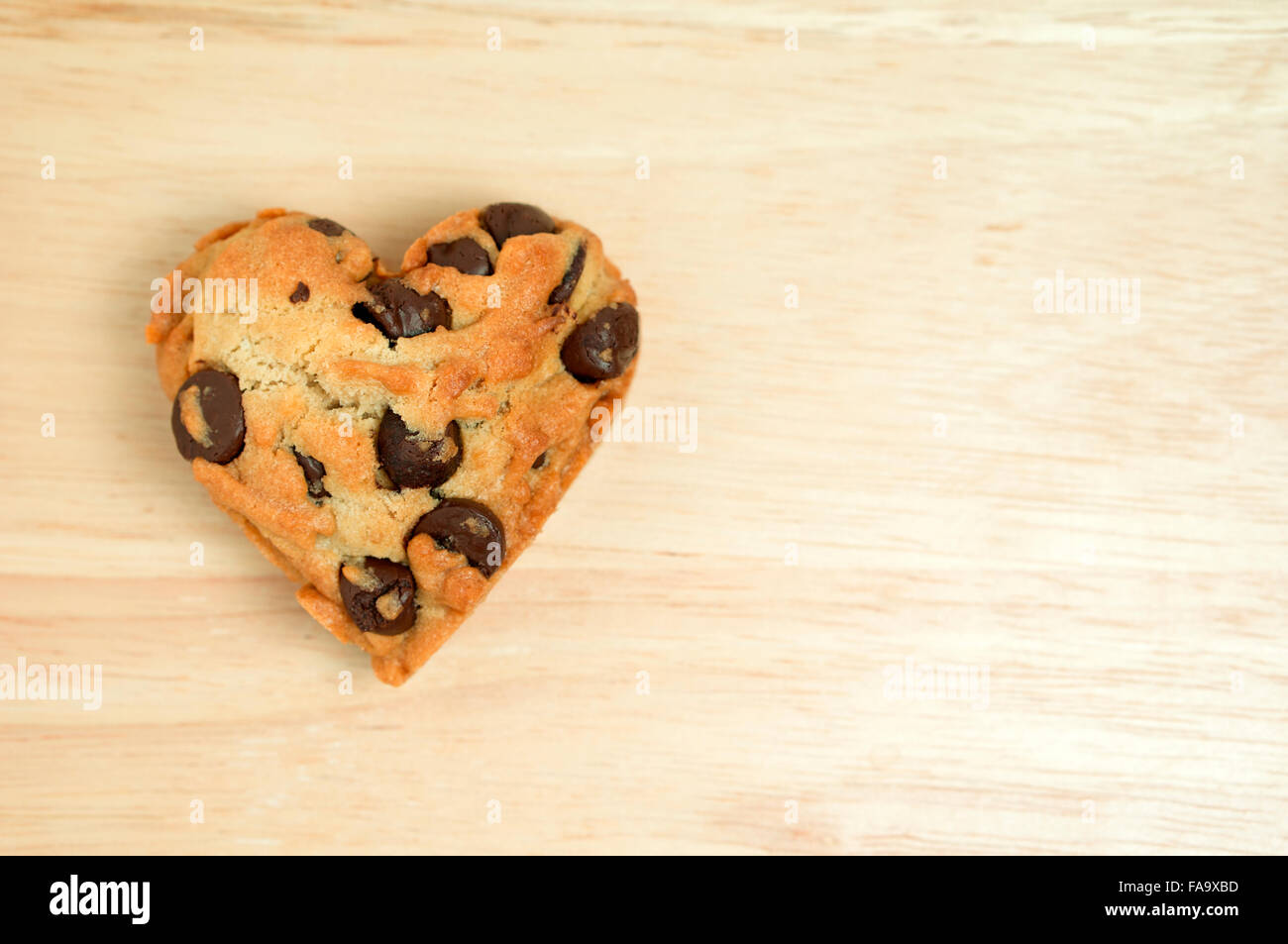 Herz süß Cookie auf Holz Hintergrund Stockfoto