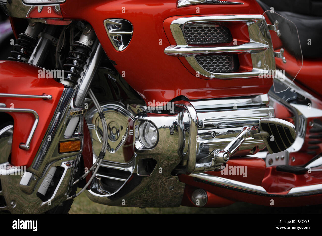 Honda Goldwing Custom Trike. Weston super Mare wöchentlich Sommer Fahrrad Nacht. Stockfoto