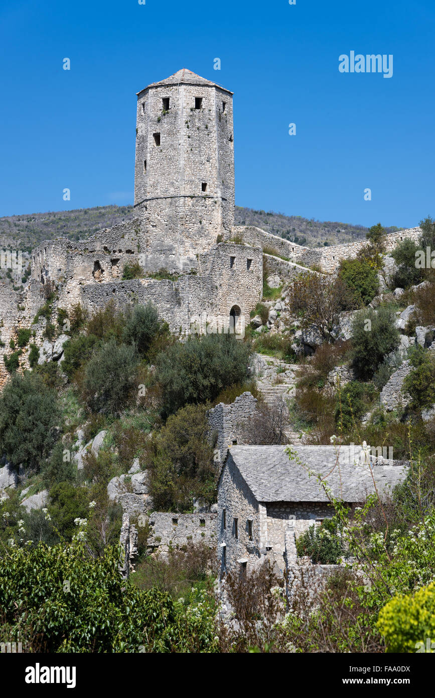 Die Burg von Pocitelj, Bosnien und Herzegowina Stockfoto