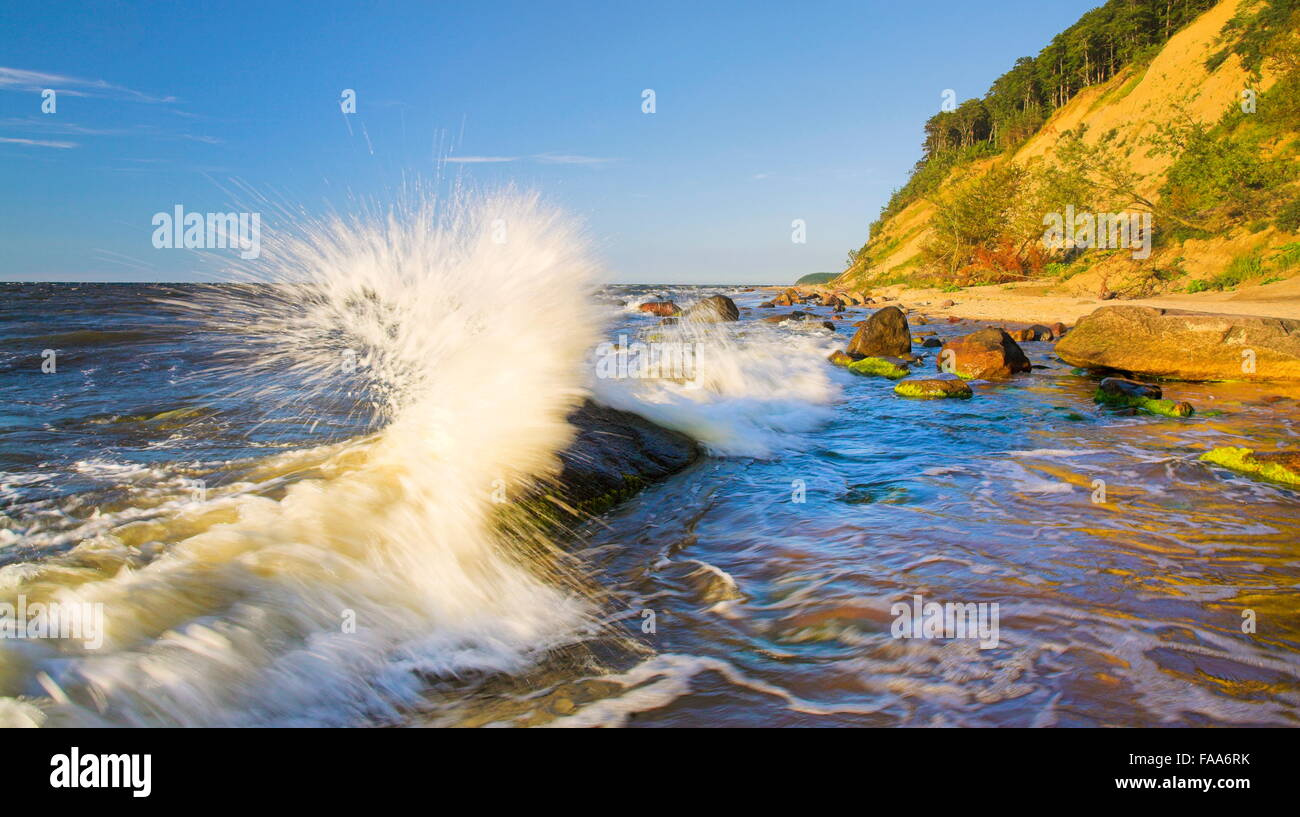 Welle an der Ostsee, Pommern, Polen Stockfoto