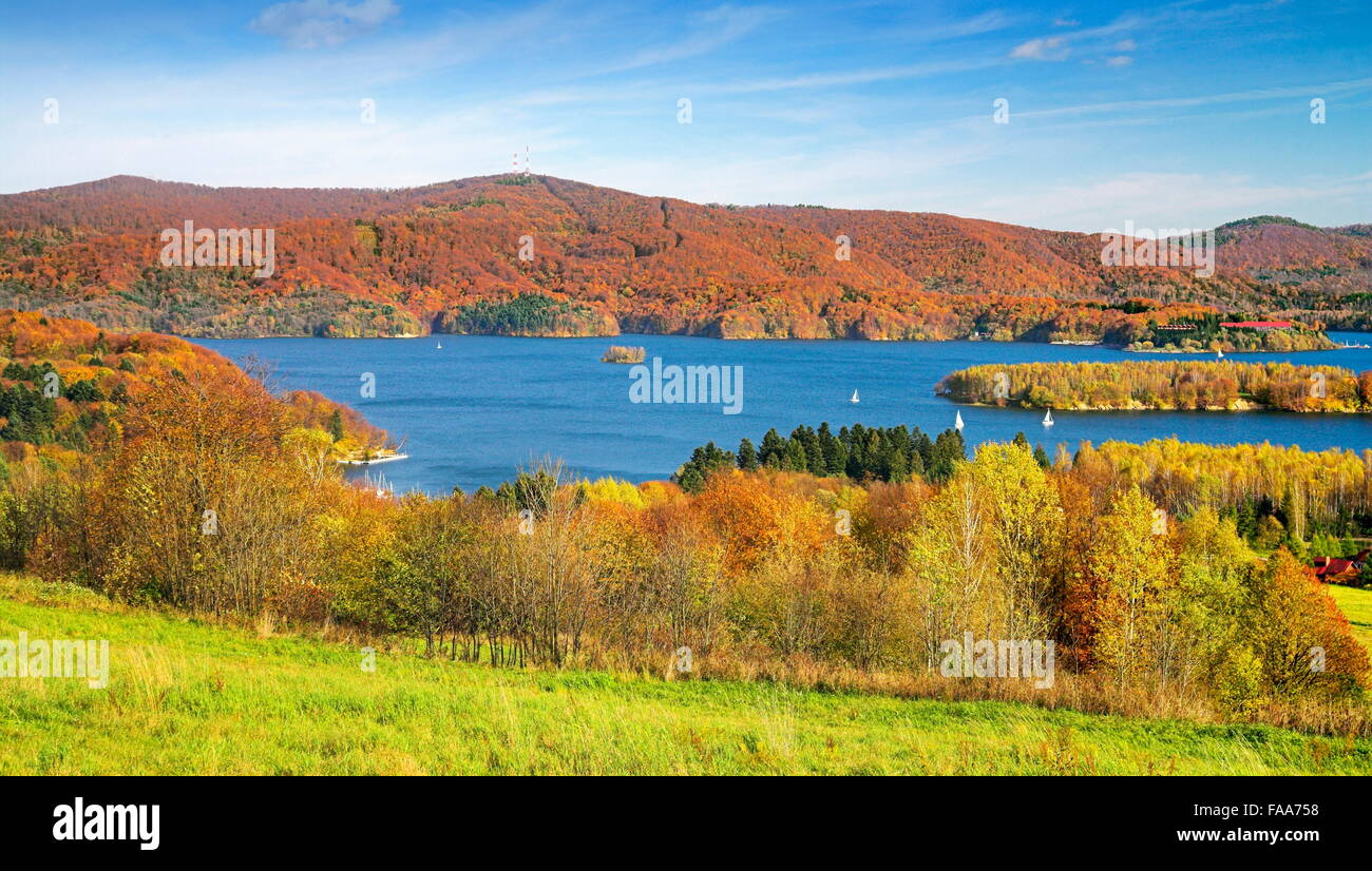 Solina-See, Bieszczady Gebirge, Polen Stockfoto