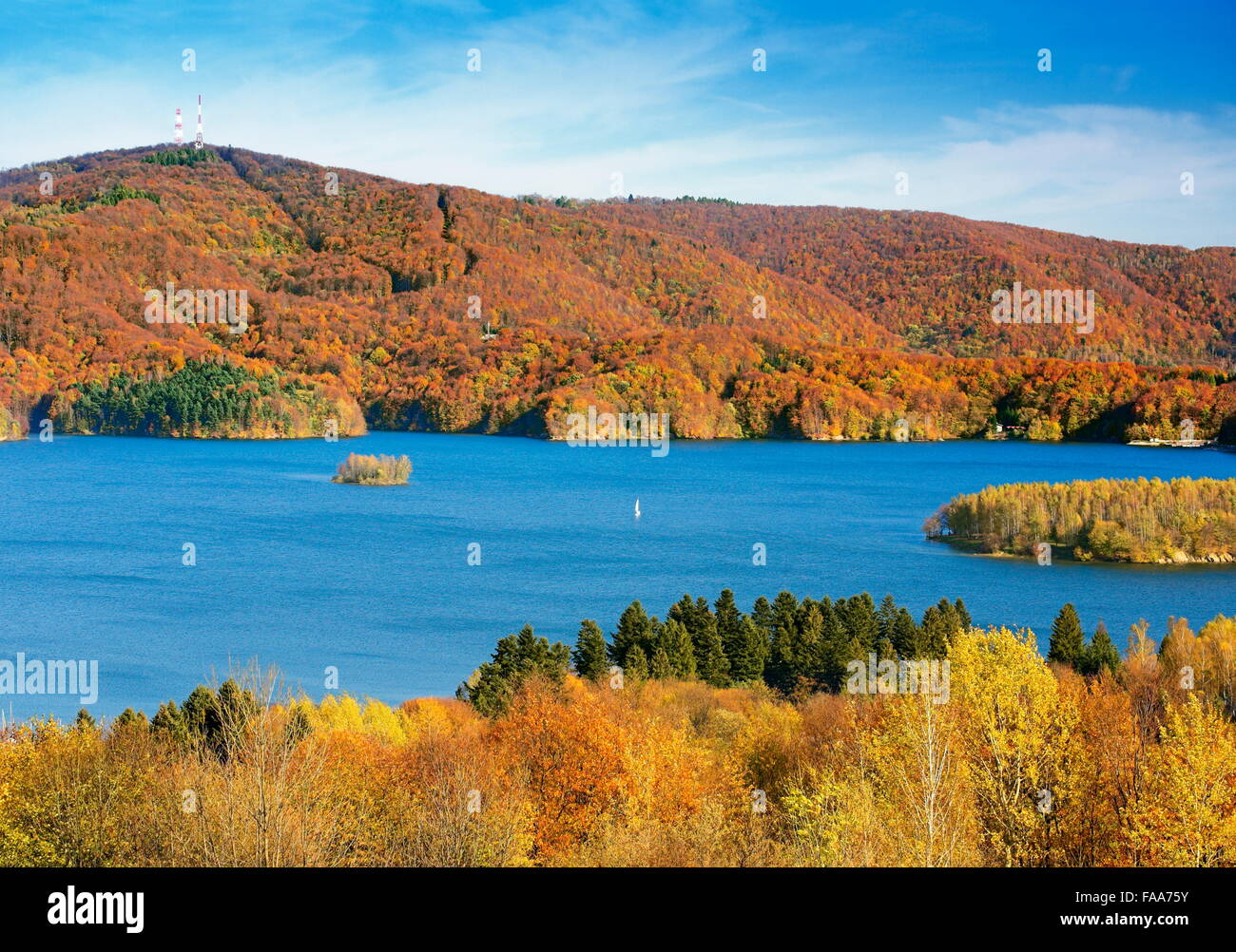 SolinaSee, Bieszczady Gebirge, Polen Stockfotografie Alamy