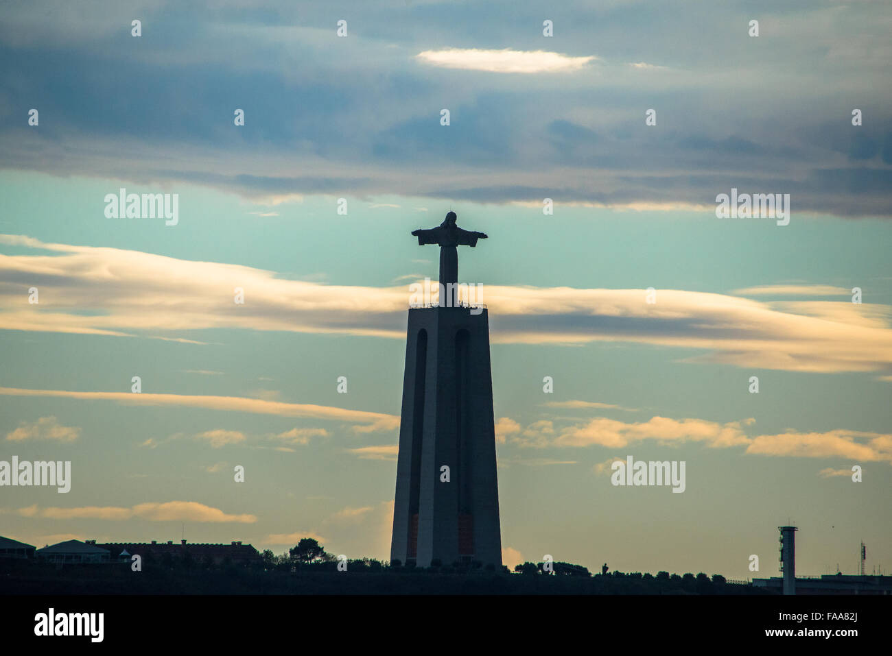 Statue von Jesus in Lissabon portugal Stockfoto