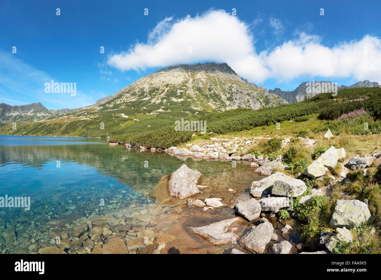 Fünf Seen-Tal und Kozi Peak, Tatra-Gebirge, Polen Stockfoto